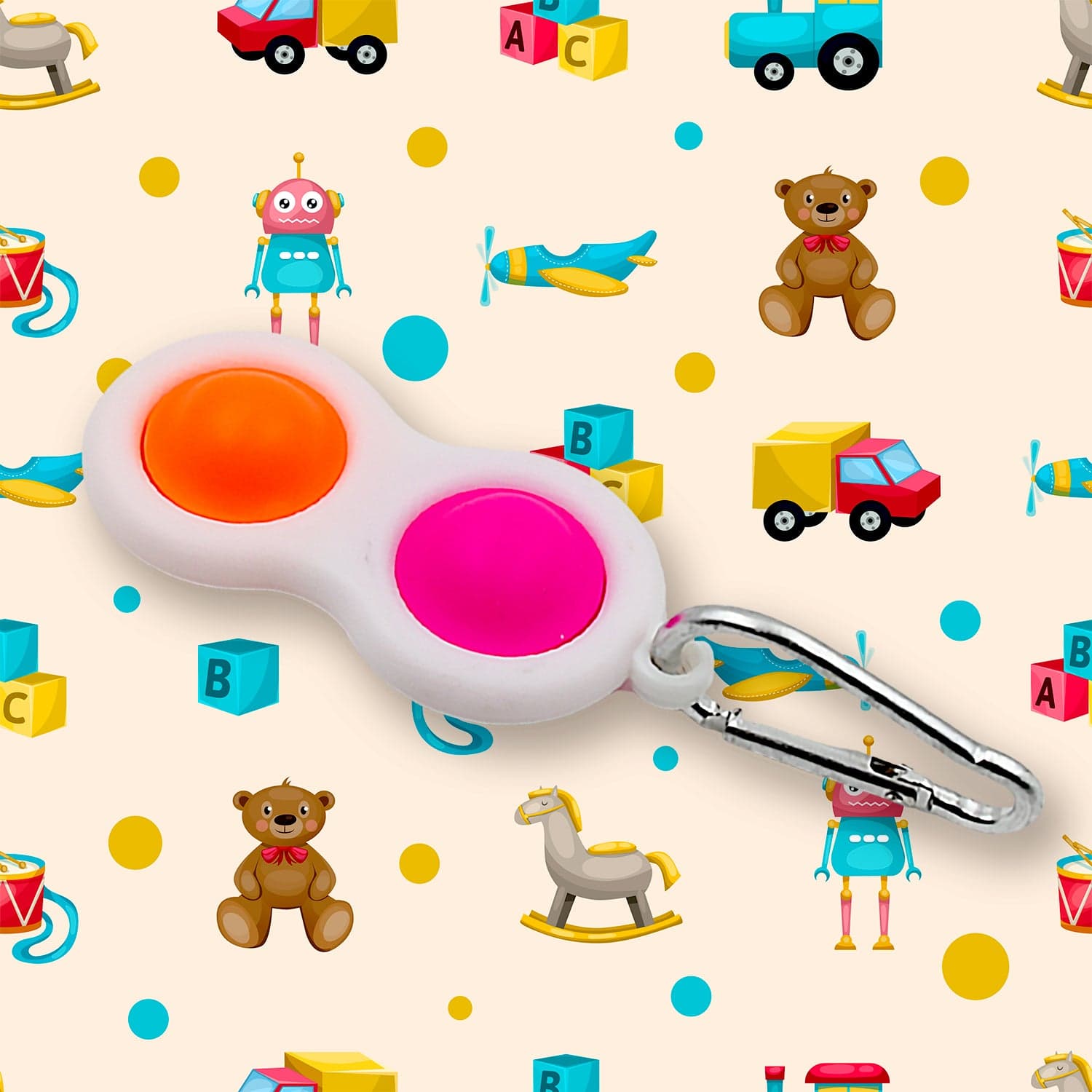 Simple Dimple Fidget Toy Mini Keychain thumbnail 3