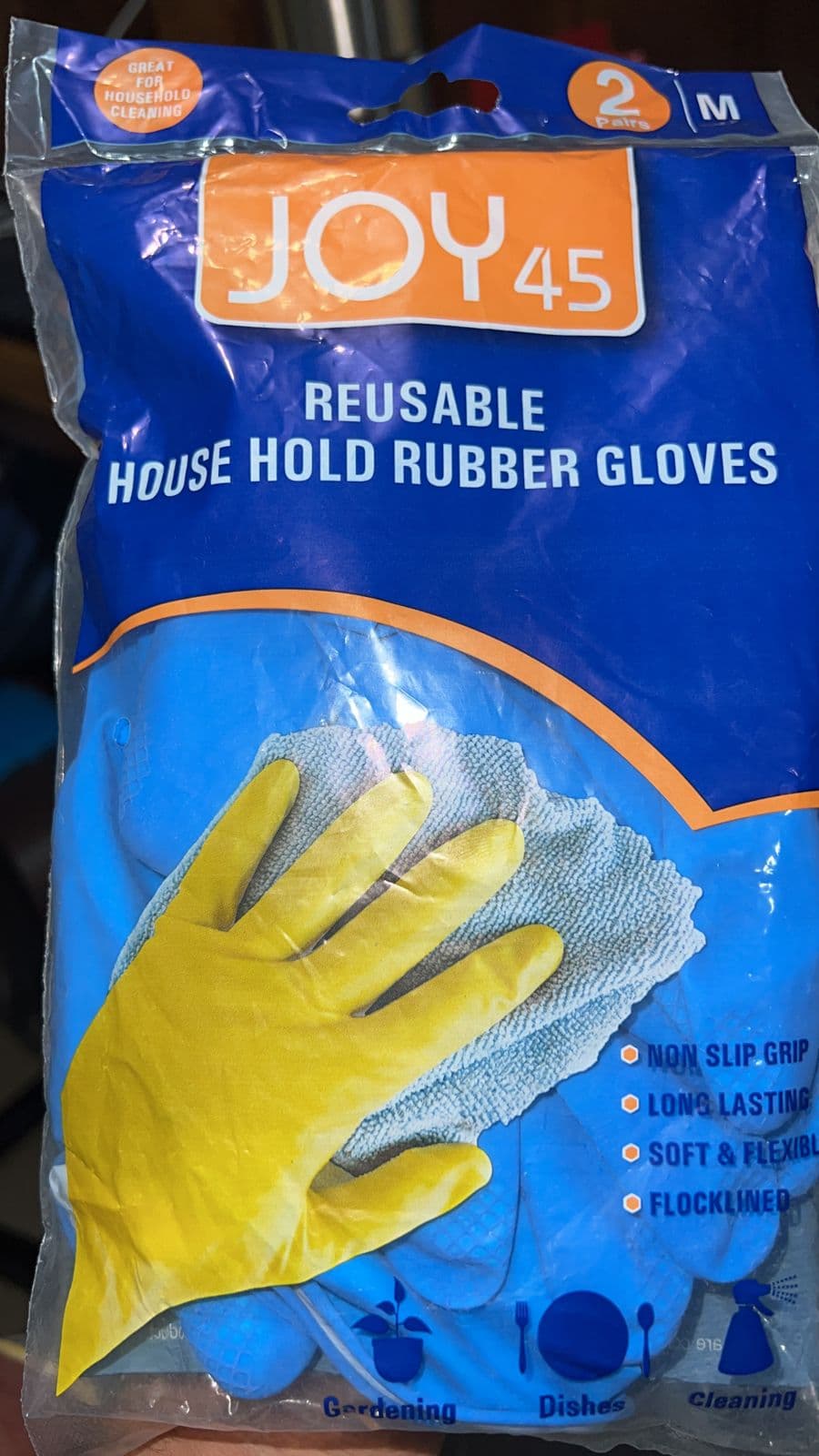 2-Pair Large Blue Multipurpose Gloves of Ideal for Washing, Gardening & Cleaning thumbnail 9
