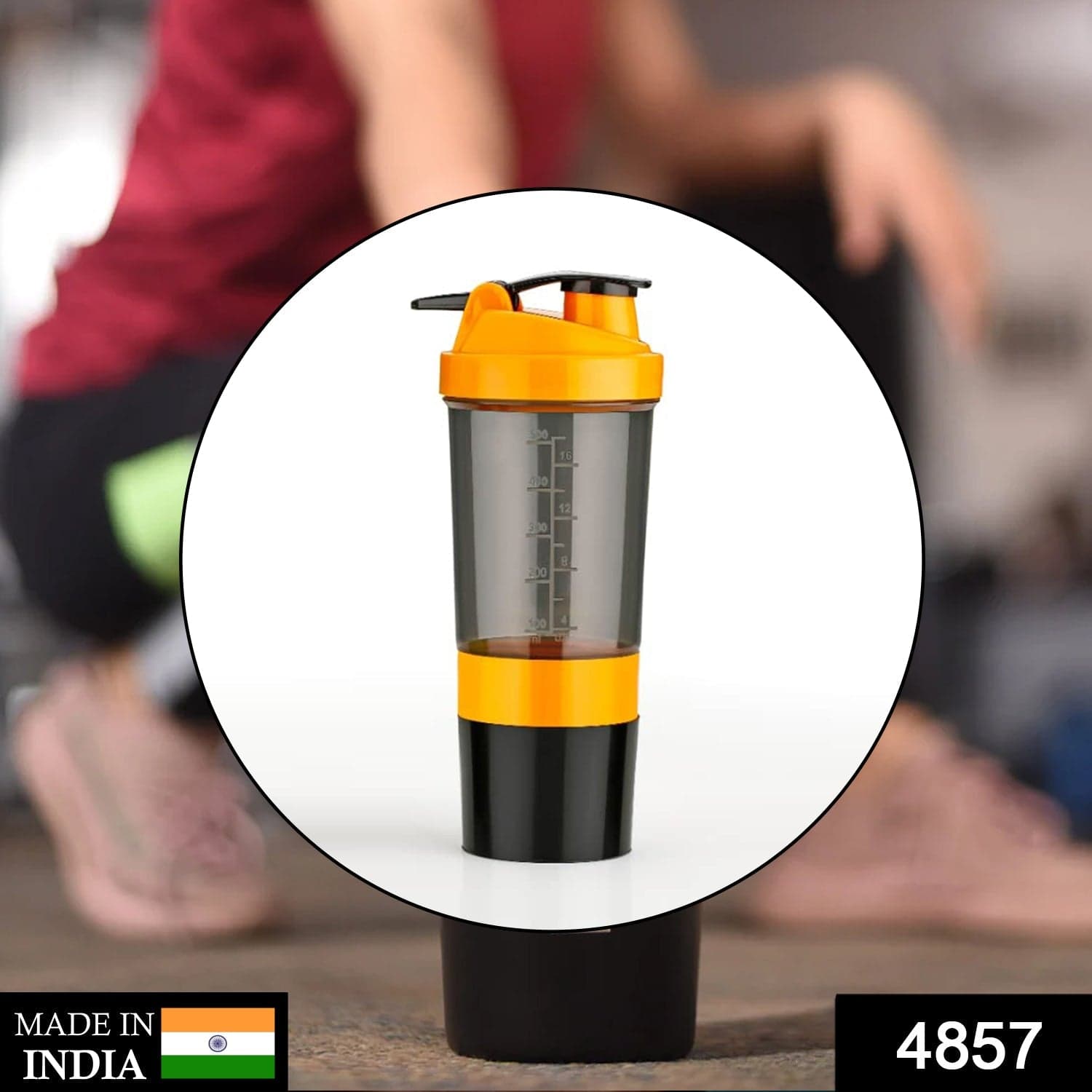 Gym Shaker Bottle & shakers for Protein Shake (1 Pc) thumbnail 2
