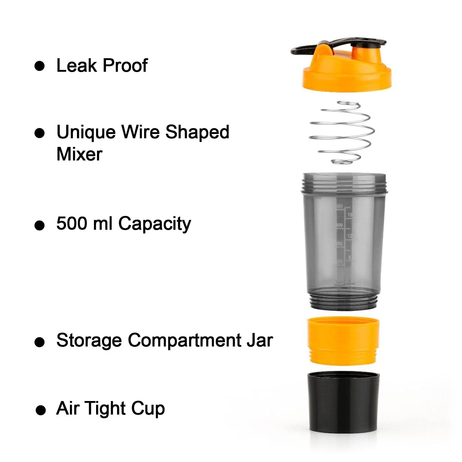 Gym Shaker Bottle & shakers for Protein Shake (1 Pc) thumbnail 7