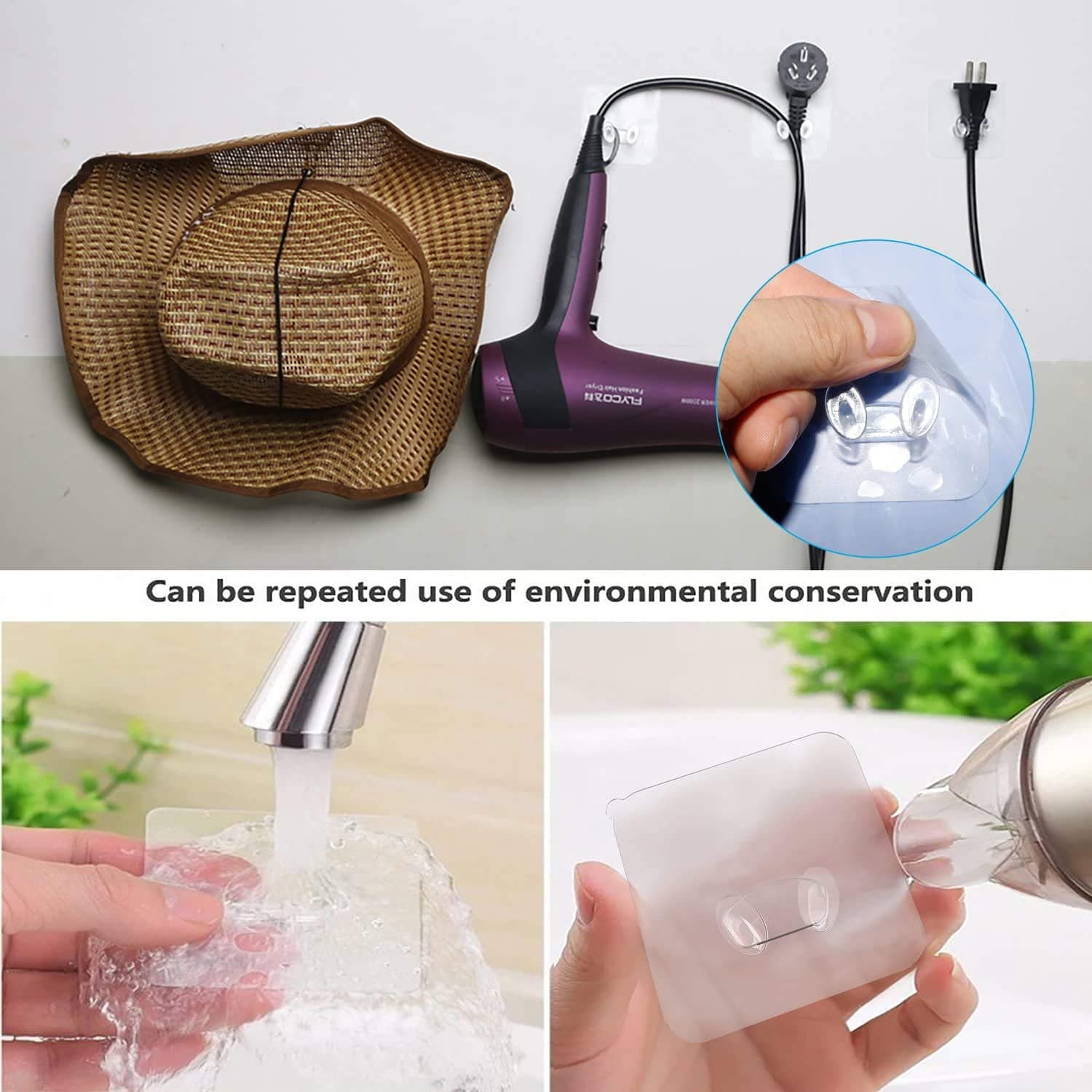 Transparent Multi-Function Wall Storage Hooks thumbnail 8
