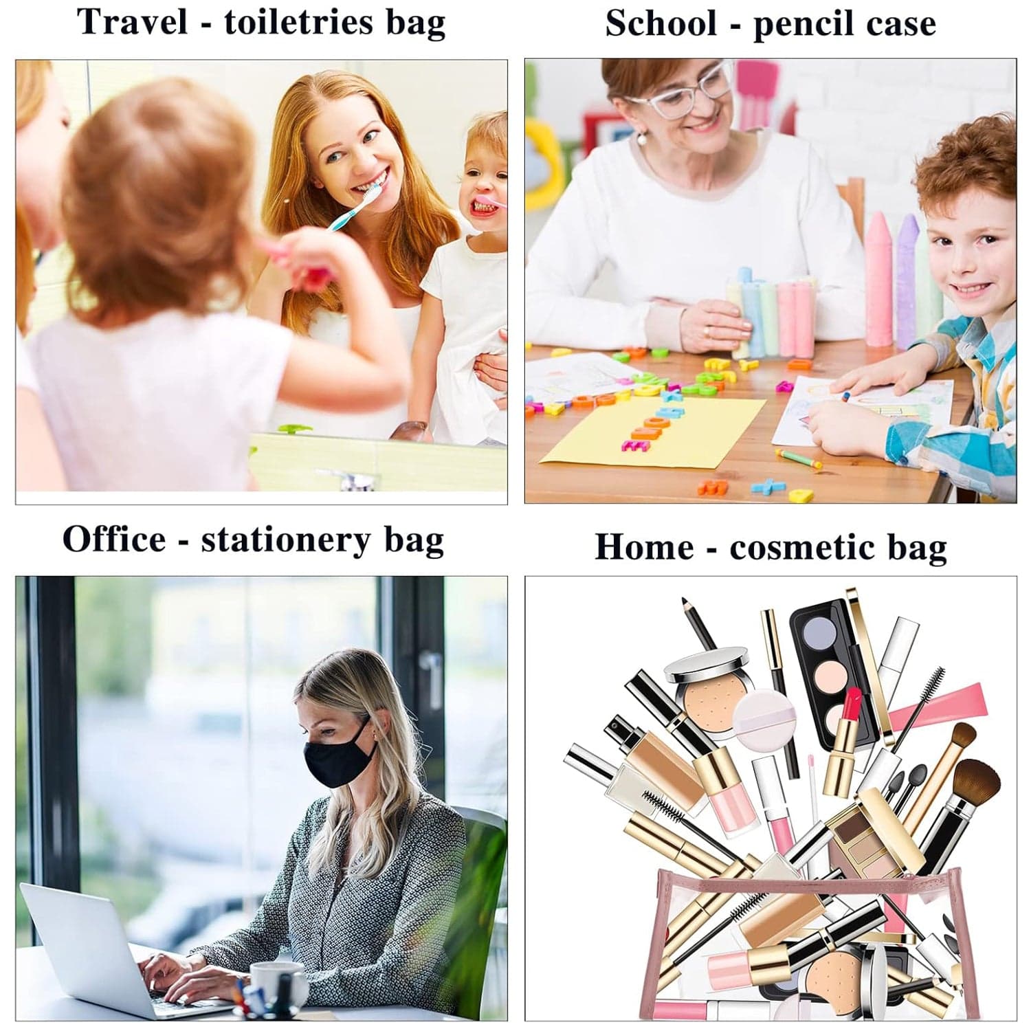 Transparent Zipper Closing Pouch (1 Pc) thumbnail 8