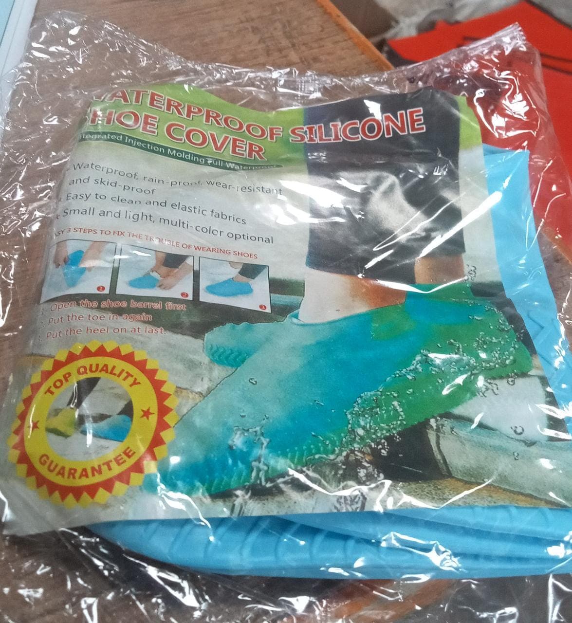 Non-Slip Silicone Rain Reusable Anti skid Waterproof Fordable Boot Shoe Cover (Mix Color) thumbnail 10