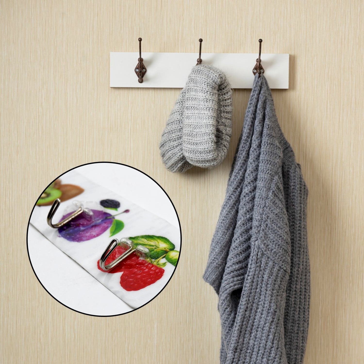 Transparent Adhesive Wall Hook of Premium, Strong & Multiuse ( 6pc ) thumbnail 3