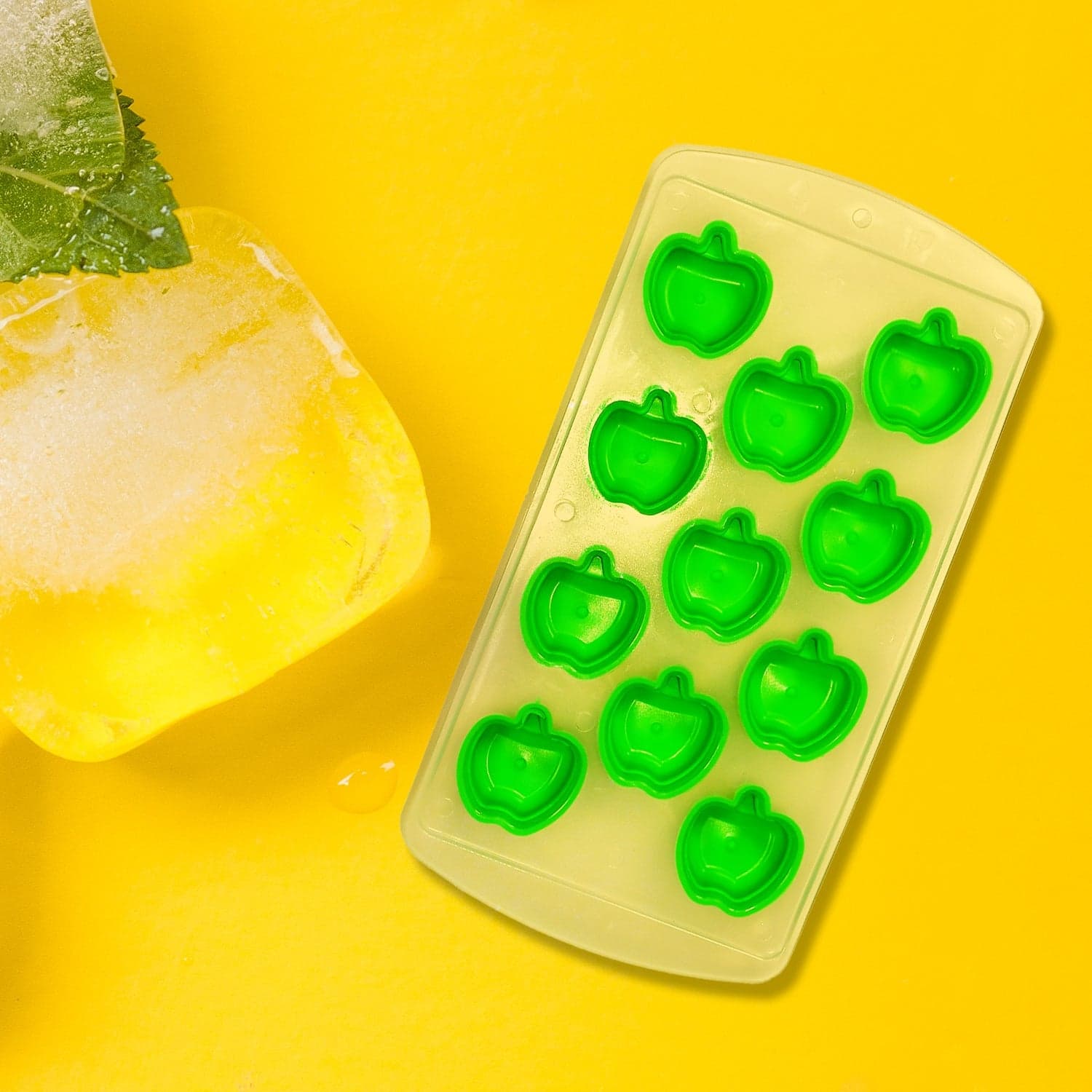 Mix design Ice Trays for Freezer with Easy to Release Flexible Silicone shape ice cavity. thumbnail 1