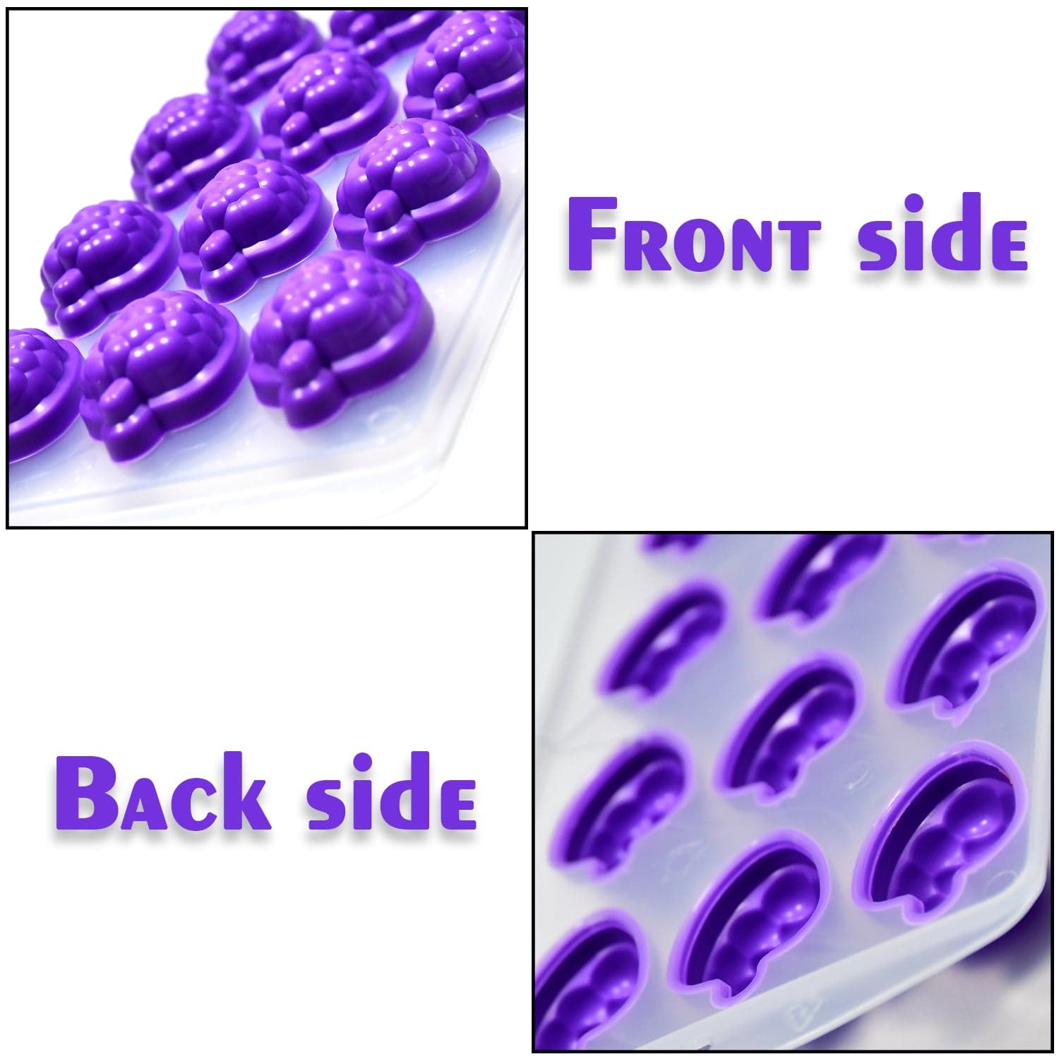 Mix design Ice Trays for Freezer with Easy to Release Flexible Silicone shape ice cavity. thumbnail 3