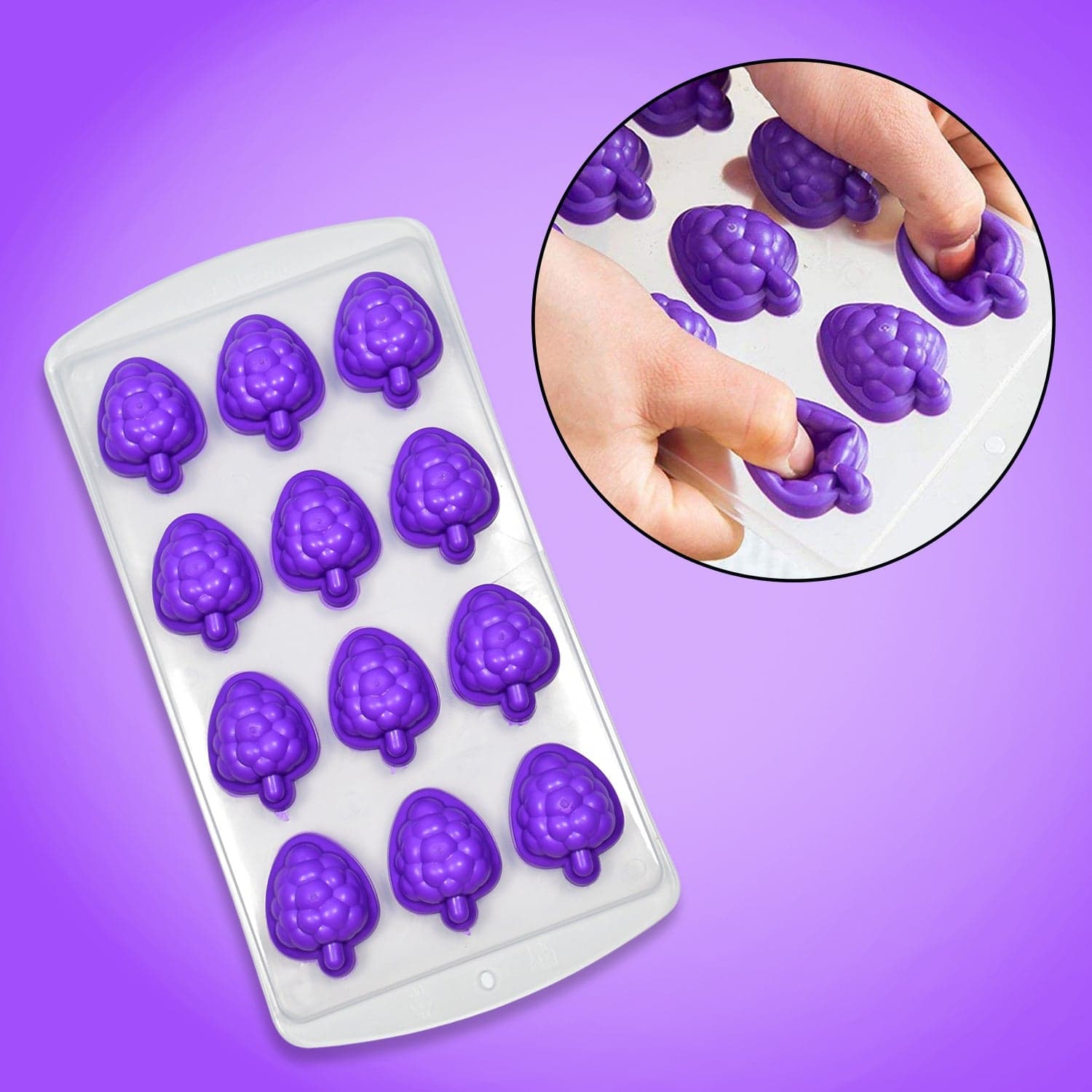 Mix design Ice Trays for Freezer with Easy to Release Flexible Silicone shape ice cavity. thumbnail 8