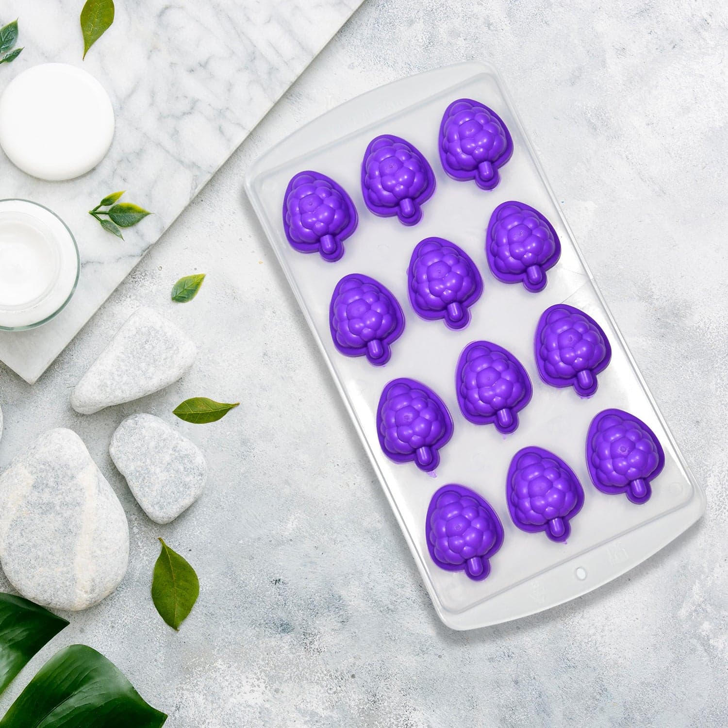Mix design Ice Trays for Freezer with Easy to Release Flexible Silicone shape ice cavity. thumbnail 9
