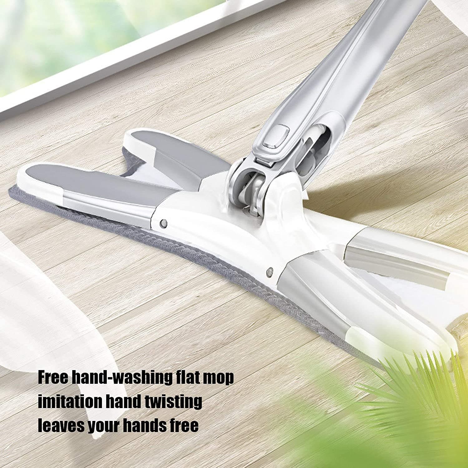 X Shape Mop Or Floor Cleaning Hands-Free Squeeze Microfiber Flat Mop System 360° Flexible Head thumbnail 7