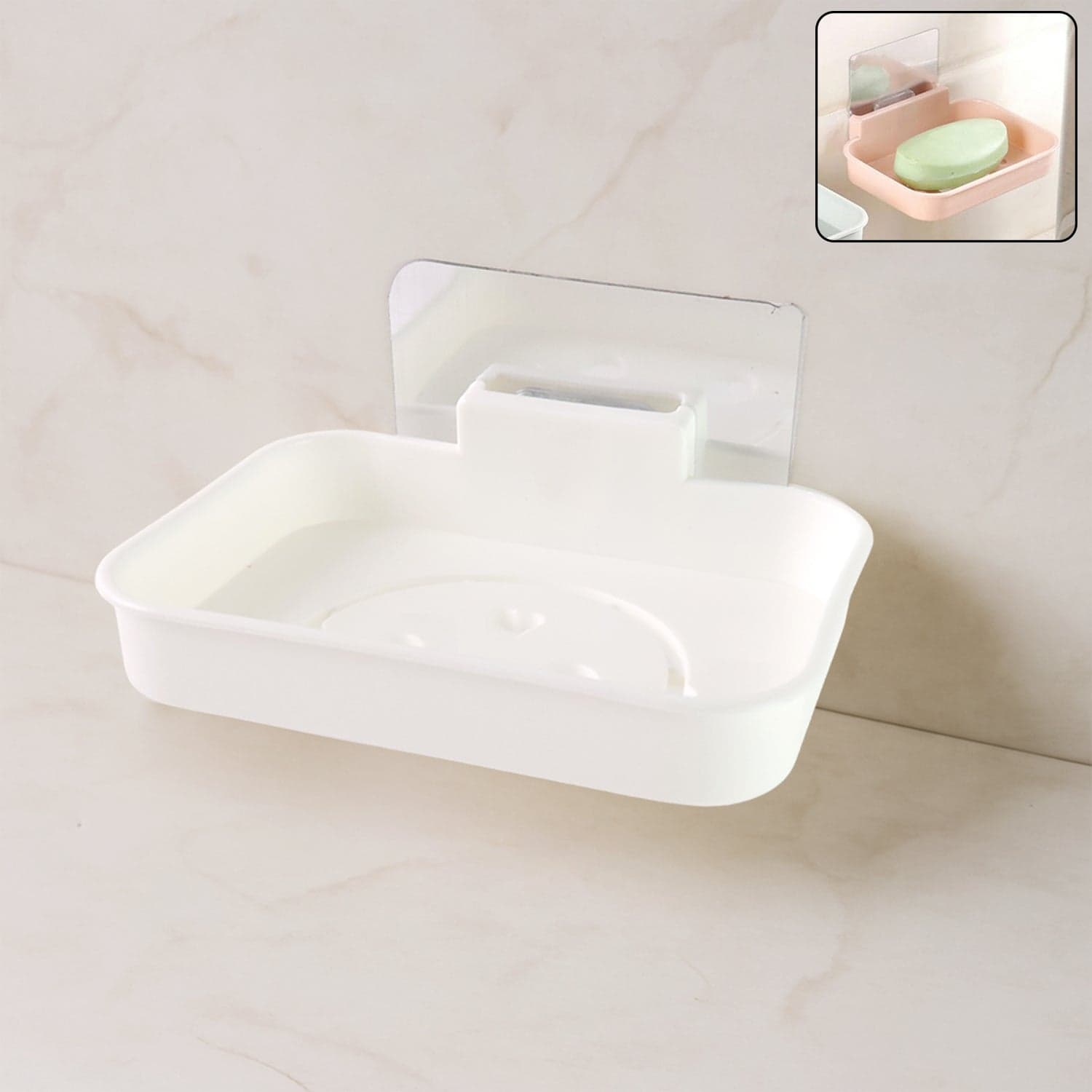 Self Adhesive Wall Mounted Soap Dish Holder 1 Pc thumbnail 2