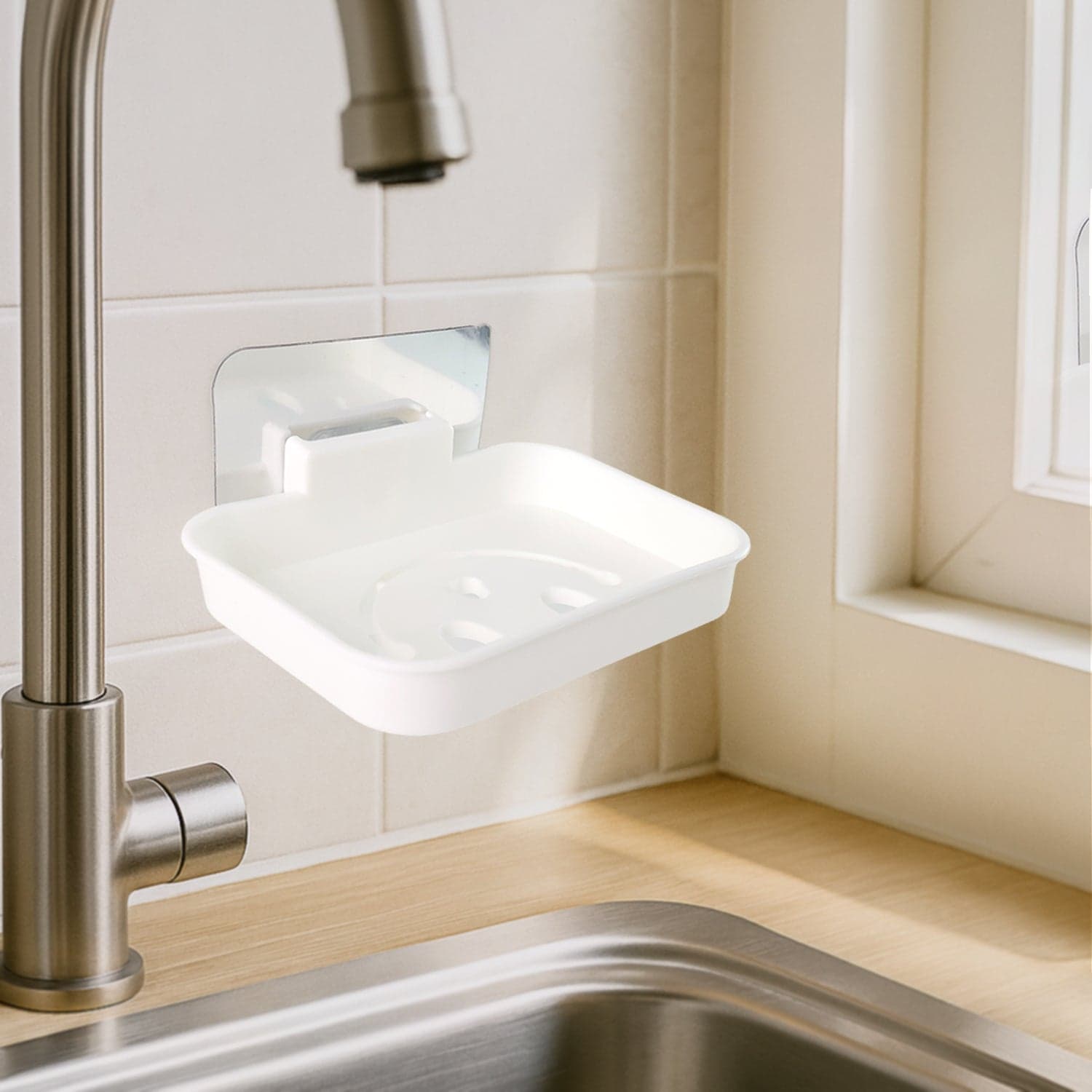 Self Adhesive Wall Mounted Soap Dish Holder 1 Pc thumbnail 7