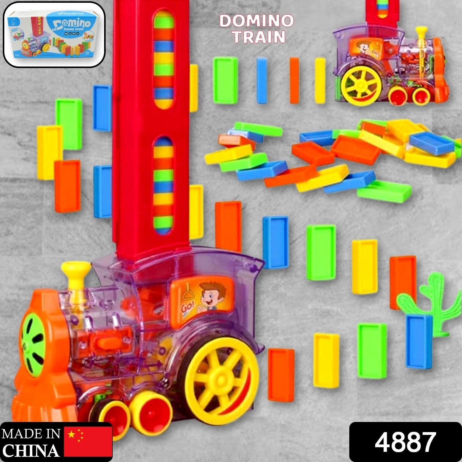 Transparent Funny Train Engine Block Set of 60-Piece Music & Lights (Batteries Not Included) thumbnail 2
