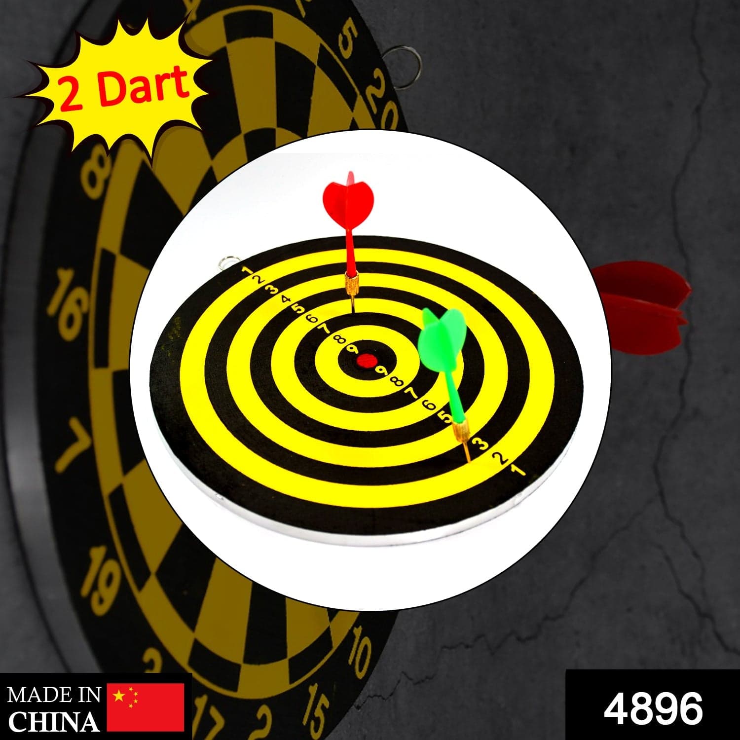 Small Dart Board with 2 Darts Set for Kids Children. Indoor Sports Games Board Game Dart Board Game. thumbnail 2