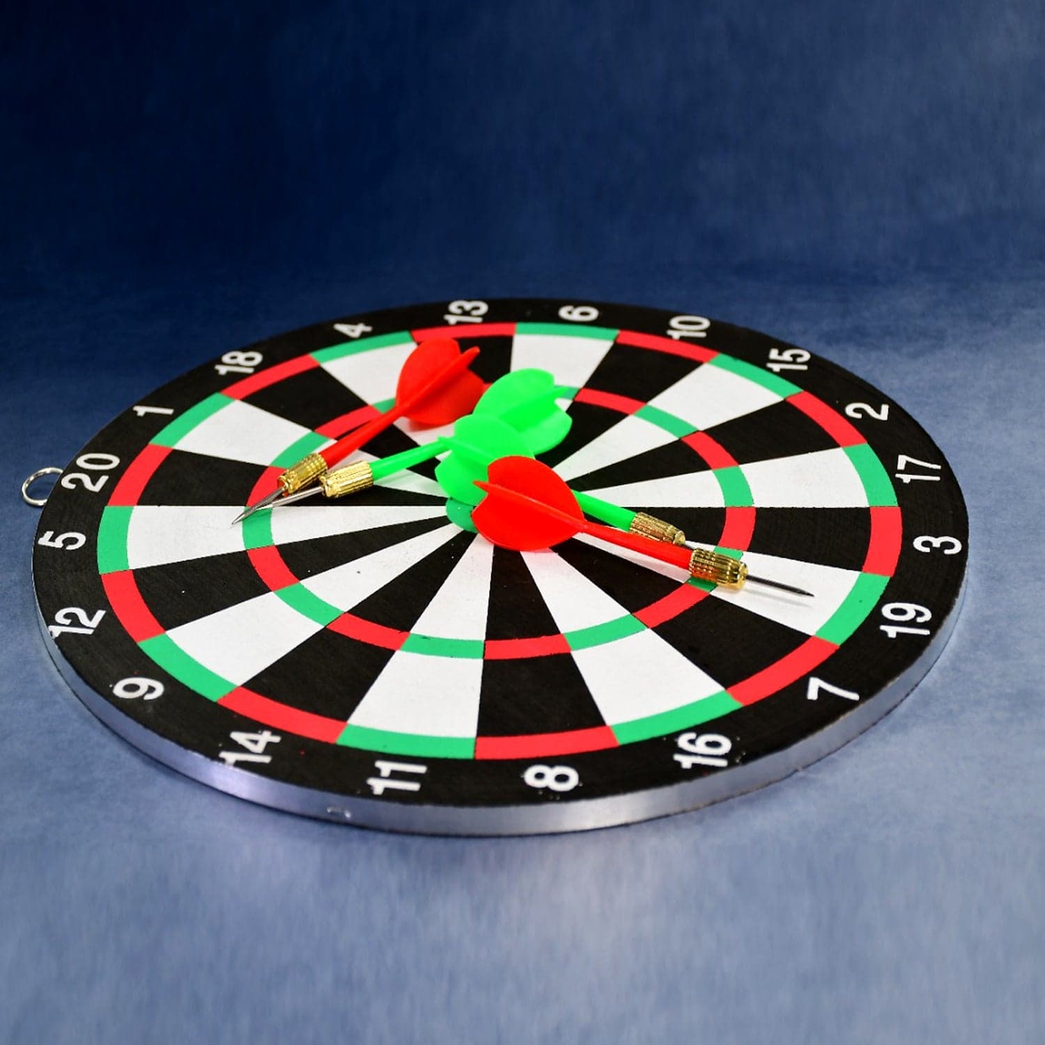 Big size double faced portable dart board with 4 darts set for kids children. indoor sports games board game dart board game. thumbnail 1