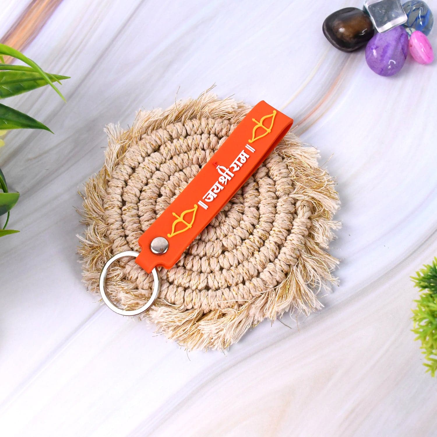 Silicone Jai Shree Ram Keychain (1 Pc) thumbnail 4