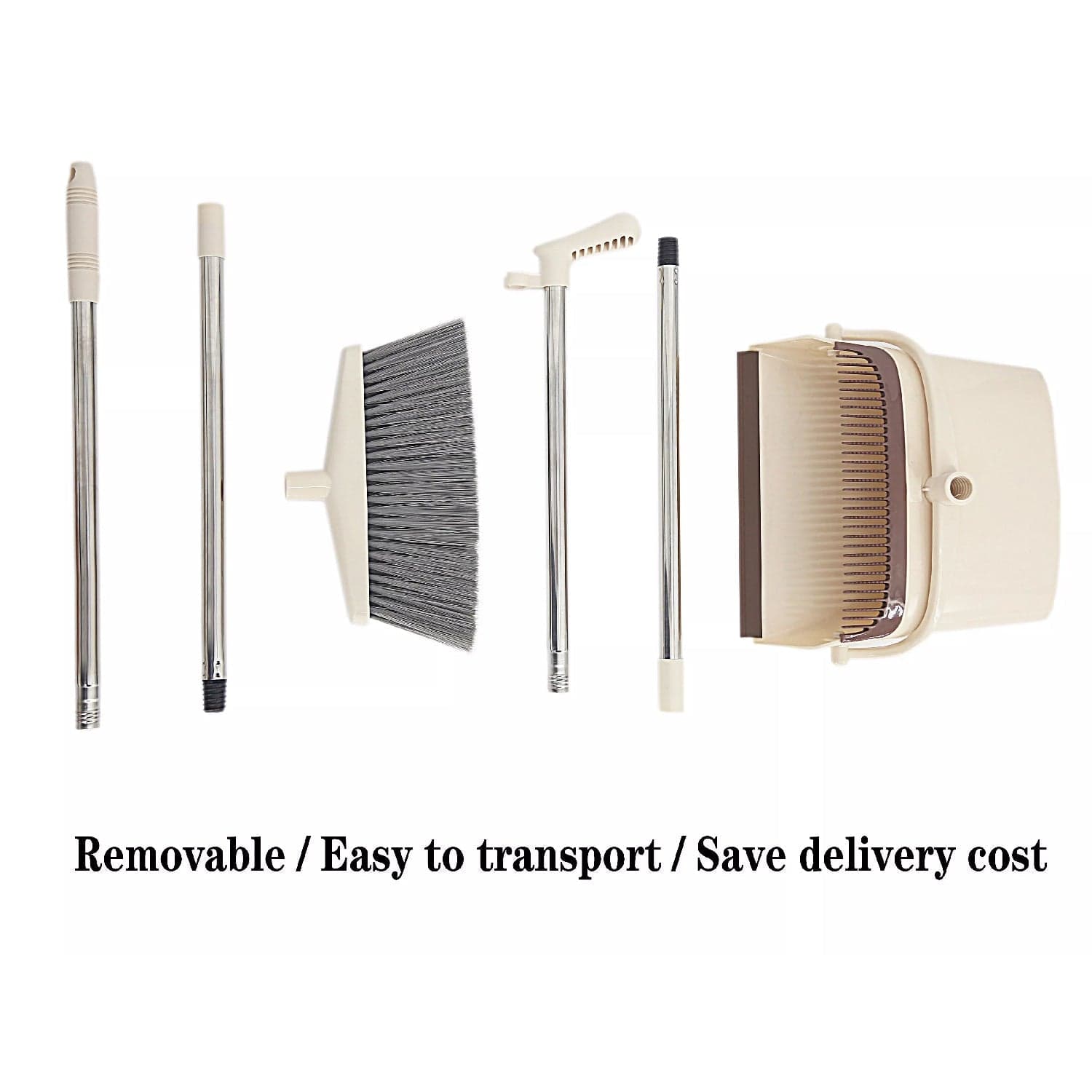 Handle Dustpan and Brush for Sweeping & Cleaning Dust Pan and Broom Handled, Supdi thumbnail 7