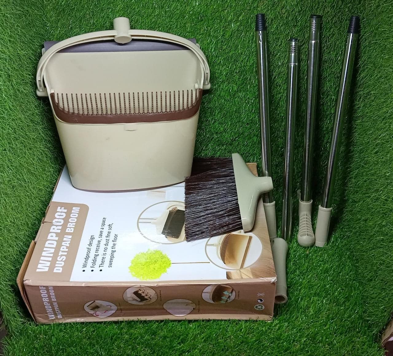 Handle Dustpan and Brush for Sweeping & Cleaning Dust Pan and Broom Handled, Supdi thumbnail 8