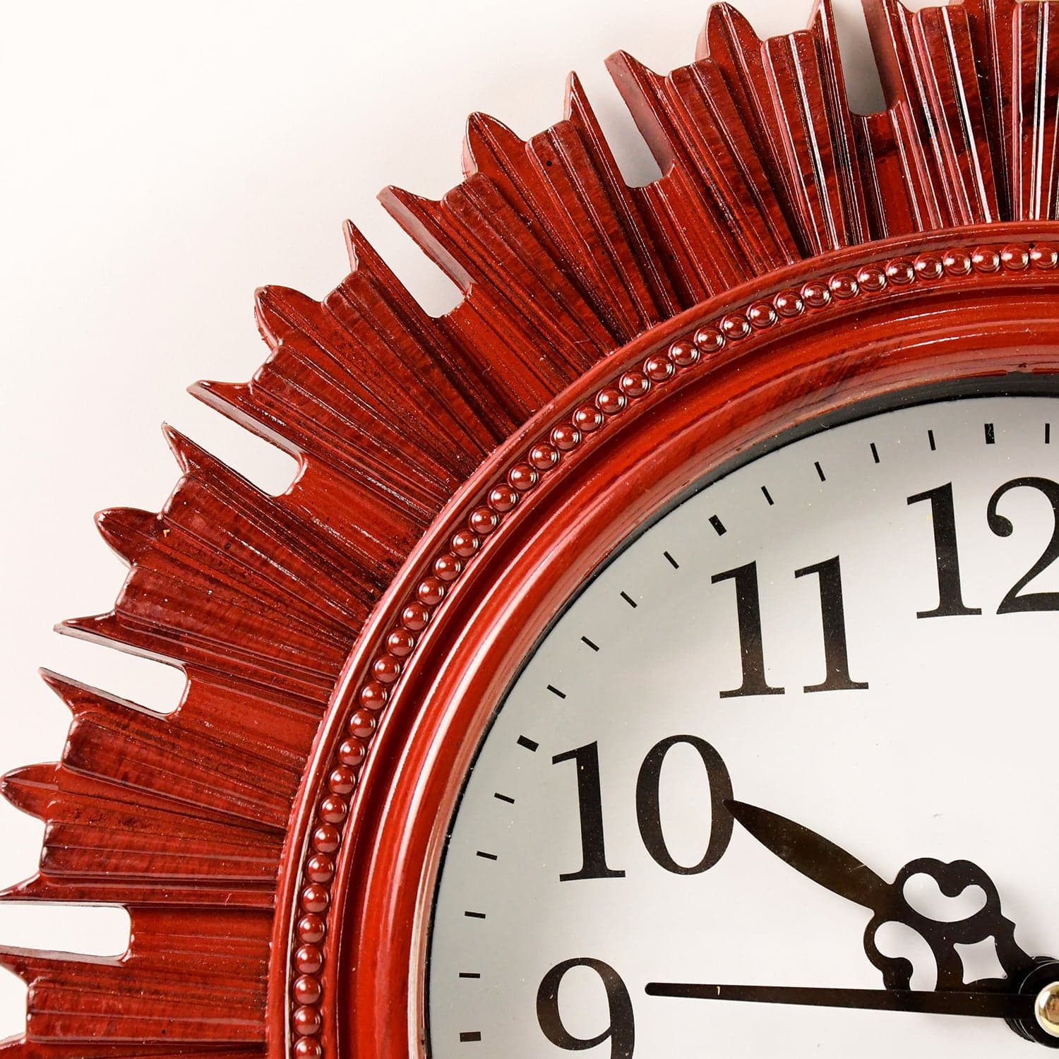 Wooden Look Round Wall Clock - Battery Operated, Easy-To-Read, Plastic Design For Home/Office thumbnail 3