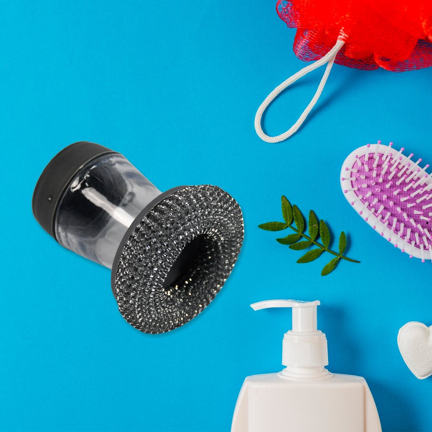 Soap Dispensing Dish Brush (1 Pc): Palm Brush, Kitchen Cleaning thumbnail 3
