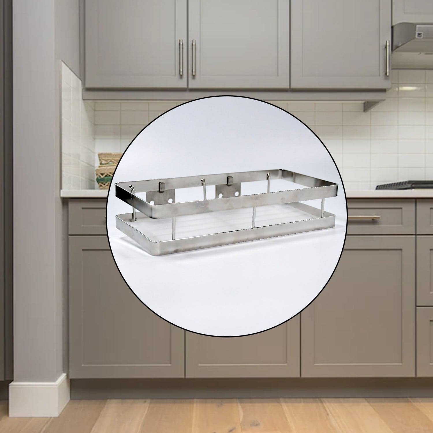 25 cm Metal Space Saving Multi-Purpose rack for Kitchen Storage Organizer Shelf Stand. thumbnail 1