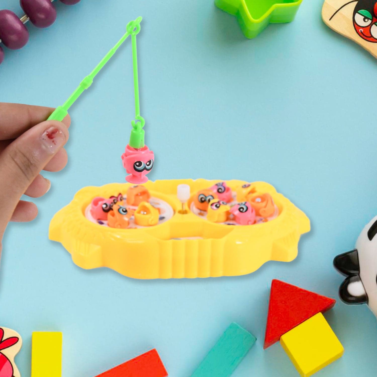 Fishing Game for Kids, Include 12 Pieces Fishes and 2 Fishing Rod, (1 Set) thumbnail 7