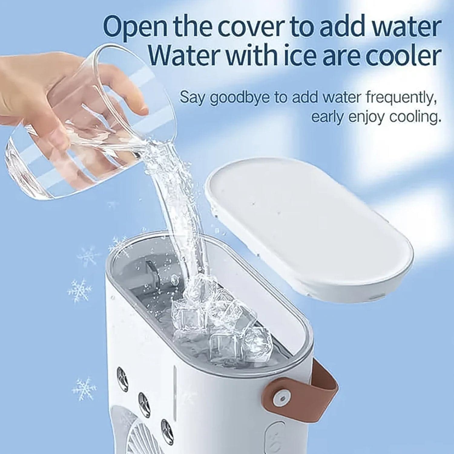 Electric Fan Desktop Double-Head Powerful Air Cooler (1 Pc / With Remote / Plug and Play) thumbnail 4