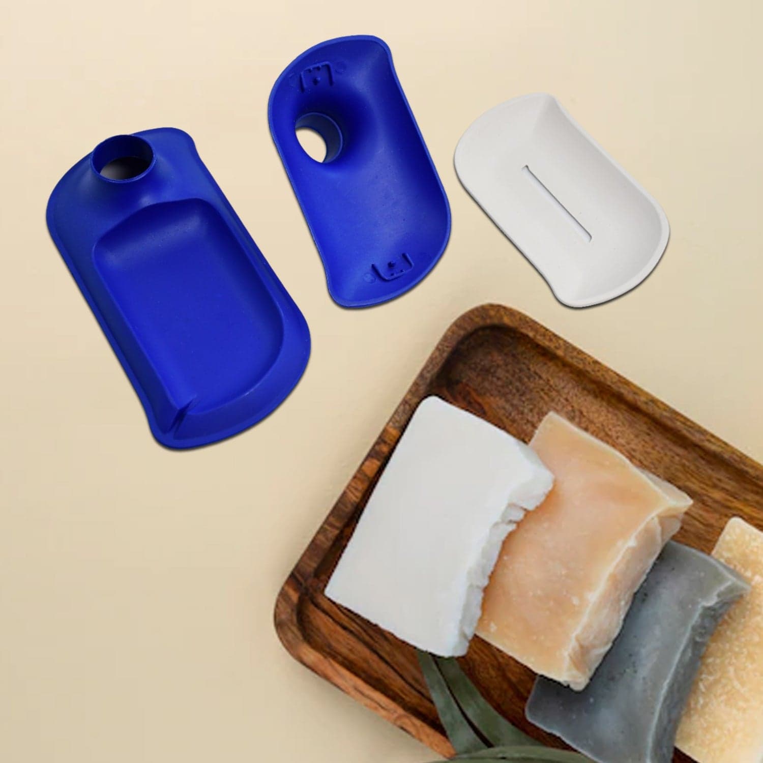 Plastic Double Layer Soap Dish Holder| Decorative Storage Holder Box For Bathroom thumbnail 1