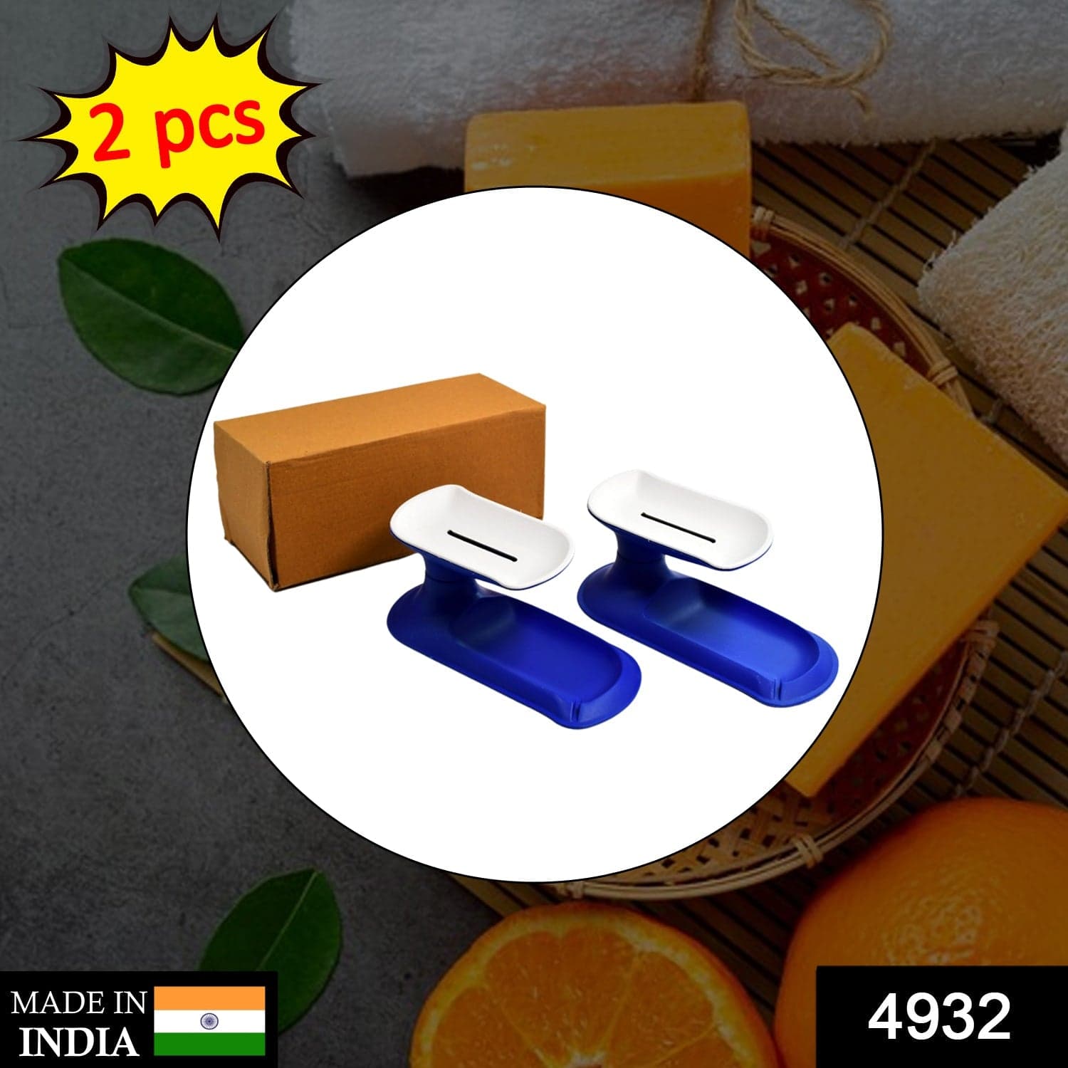 Plastic Double Layer Soap Dish Holder| Decorative Storage Holder Box For Bathroom thumbnail 2