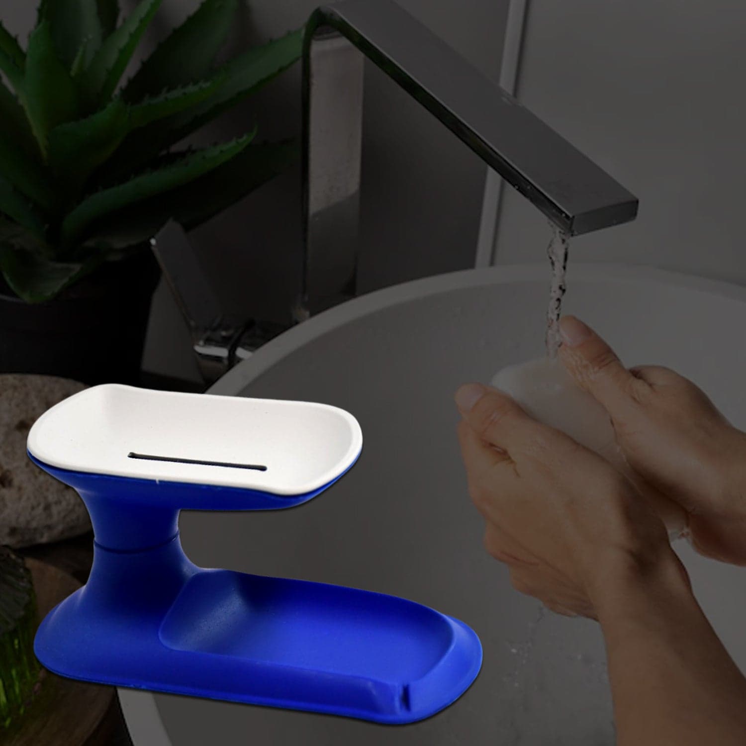 Plastic Double Layer Soap Dish Holder| Decorative Storage Holder Box For Bathroom thumbnail 3