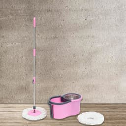 Quick Spin Mop With Steel Spin, Bucket Floor Cleaning, Easy Wheels & Big Bucket, Floor Cleaning Mop With Bucket ID-4942