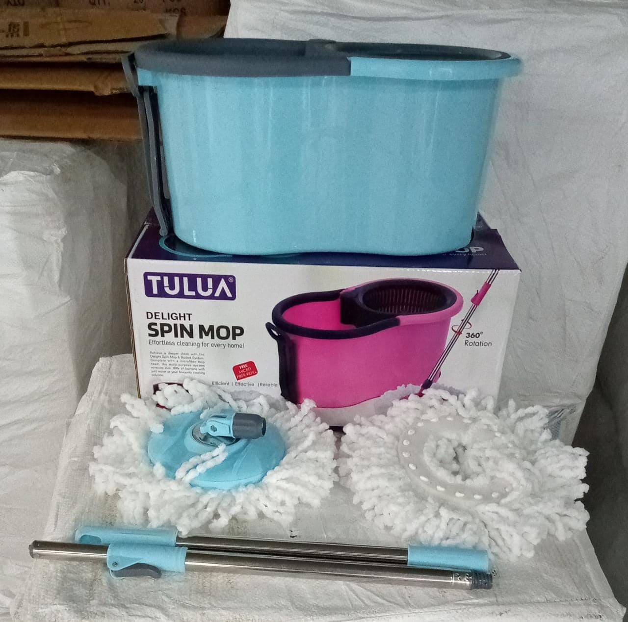 Quick Spin Mop With Steel Spin, Bucket Floor Cleaning, Easy Wheels & Big Bucket, Floor Cleaning Mop With Bucket ID-4942 thumbnail 8