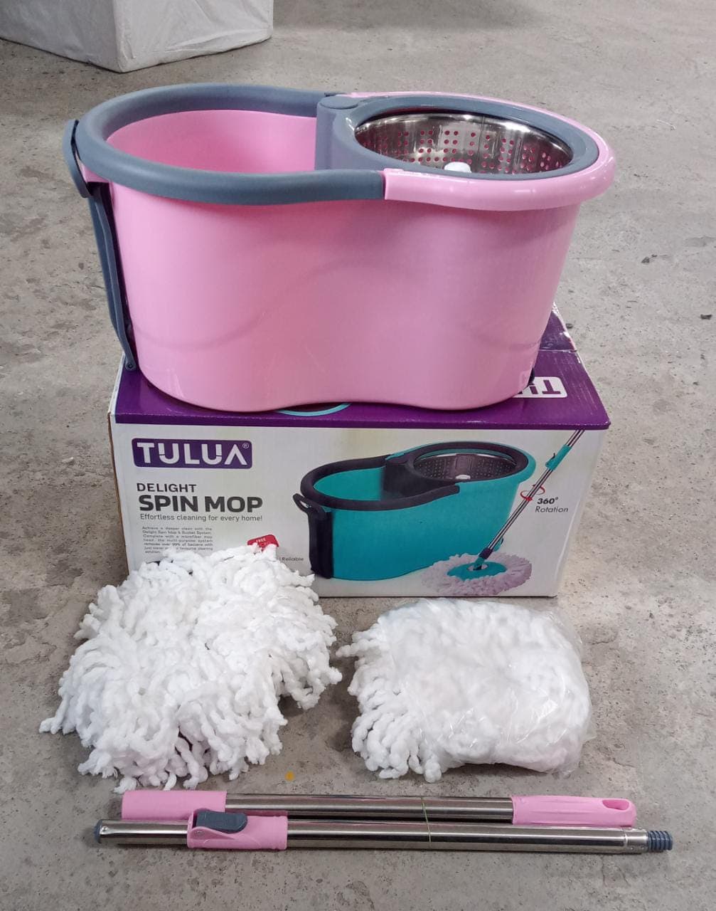 Quick Spin Mop With Steel Spin, Bucket Floor Cleaning, Easy Wheels & Big Bucket, Floor Cleaning Mop With Bucket ID-4942 thumbnail 9