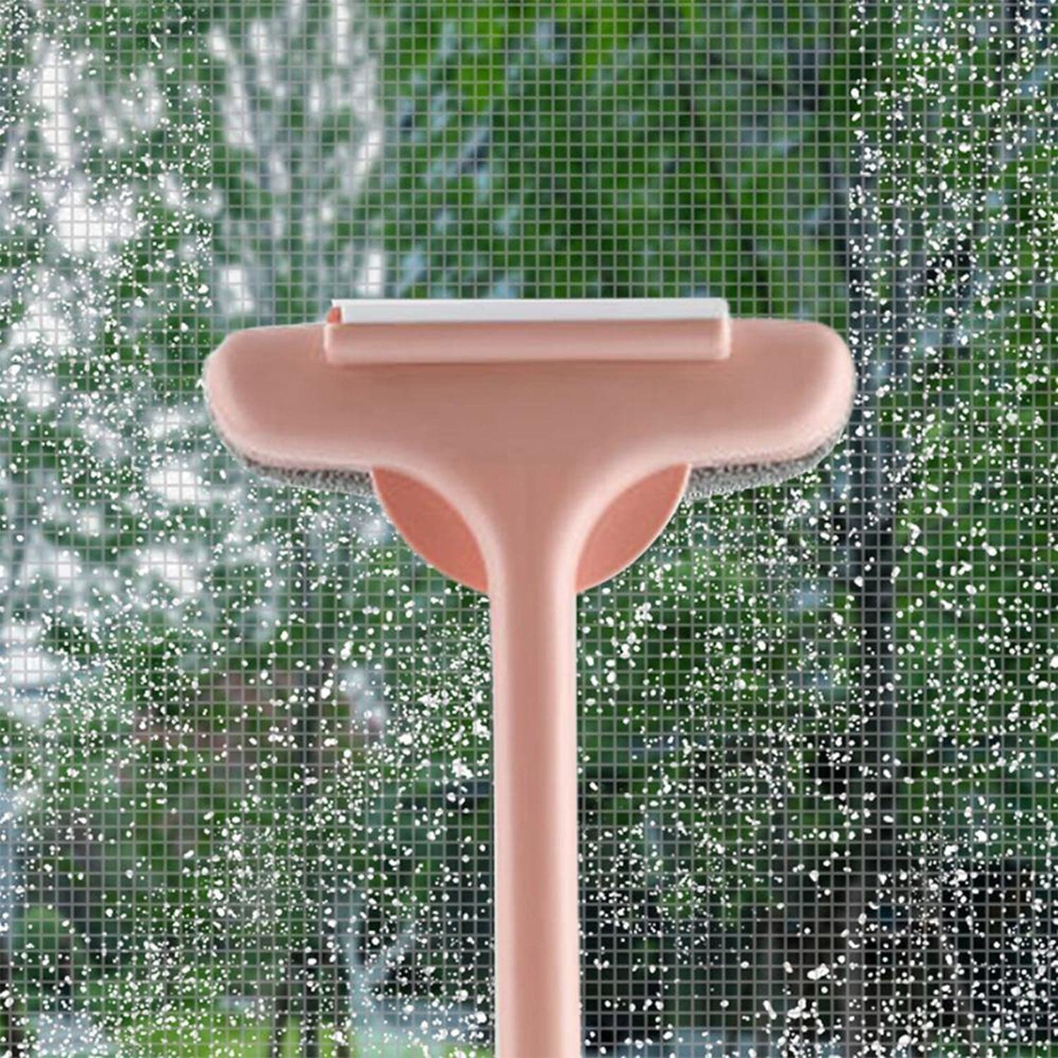 Brush 2 In 1 Mesh Cleaning Brush & Wiper With Extended Handle Window Cleaning Brush Net Cleaner thumbnail 6