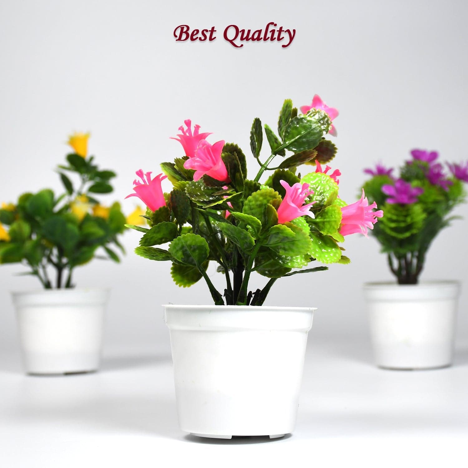 Flower Pot Artificial Decoration Plant | Natural Look & Plastic Material For Home  thumbnail 3