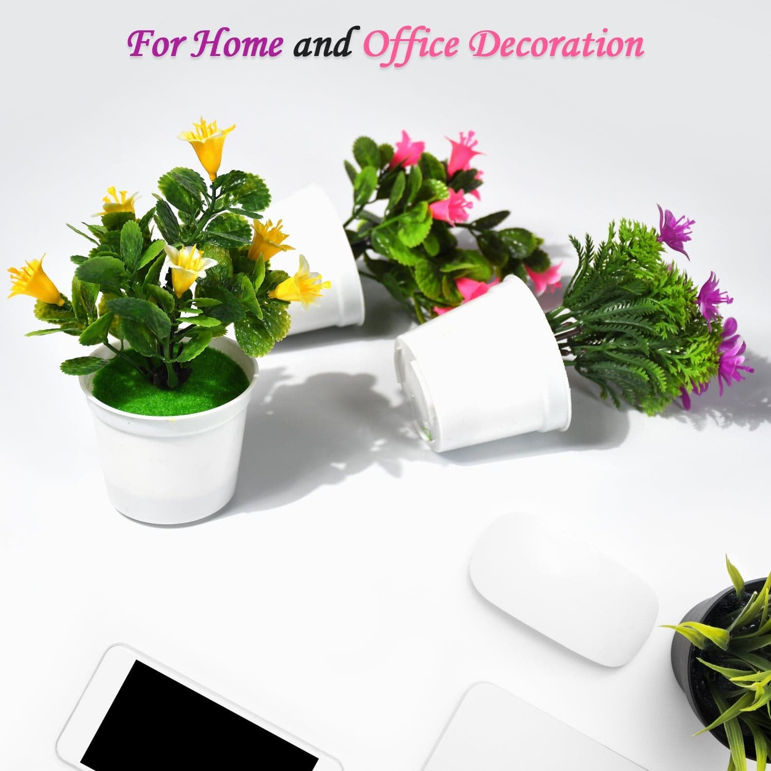 Flower Pot Artificial Decoration Plant | Natural Look & Plastic Material For Home  thumbnail 5