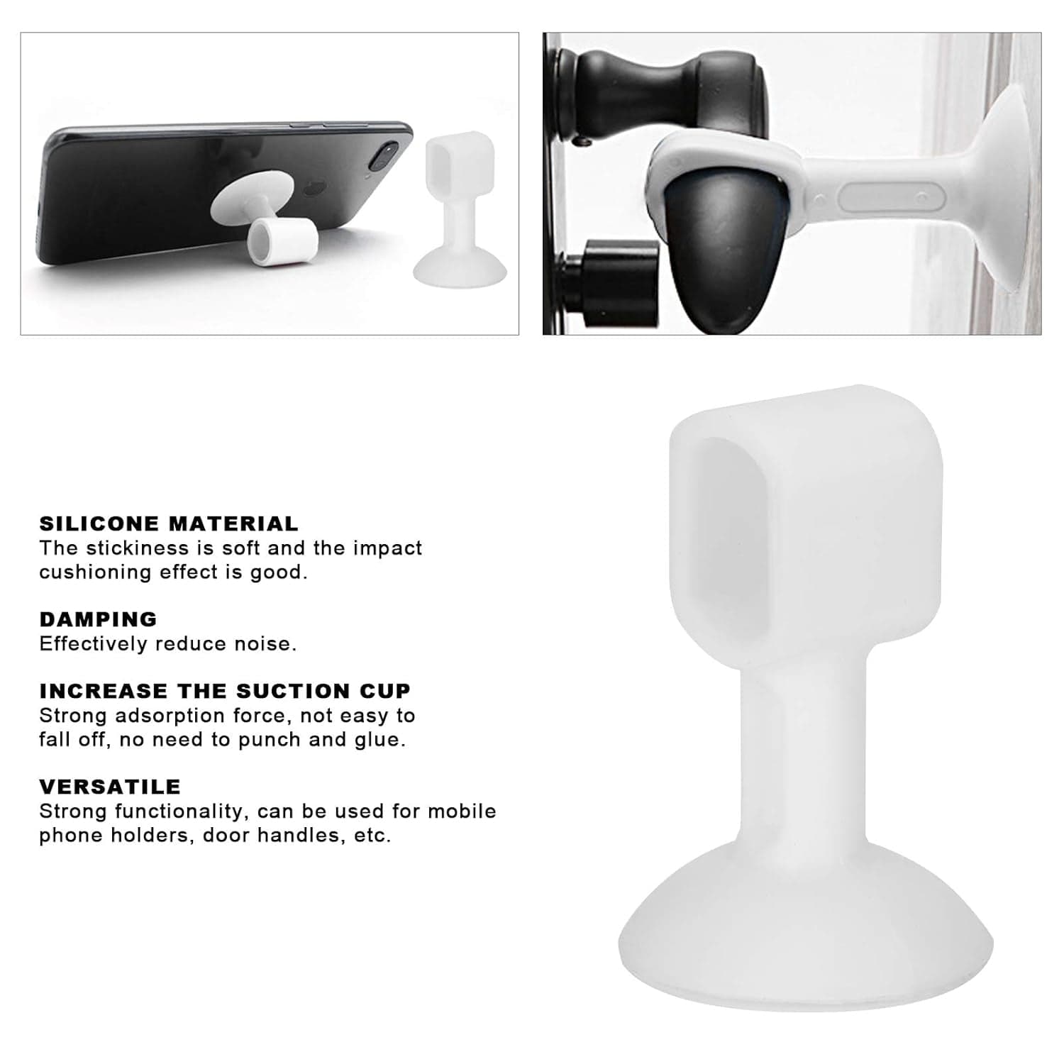 Self-Sucking Silicone Door Stopper (1 Pc / Mix Color) thumbnail 7