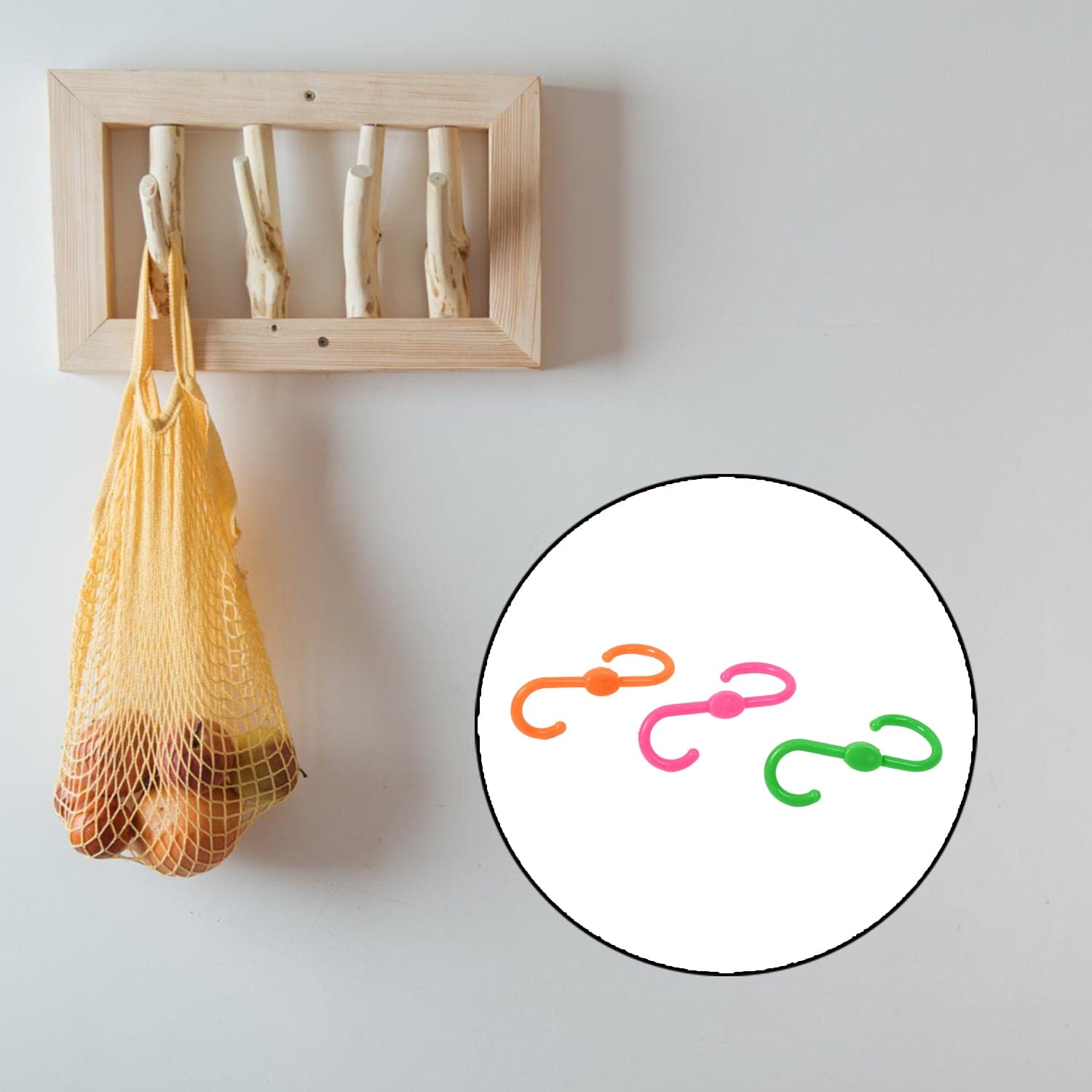 S Shape Plastic Hooks Hanger for Hanging Cloth (3 Pcs Set) thumbnail 4