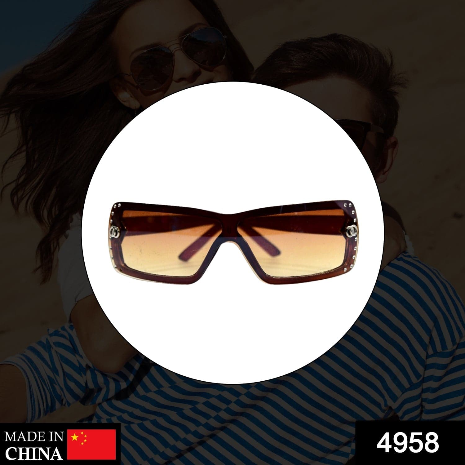Retro Driving Sunglasses Vintage Fashion Frame (Moq - 3pc) thumbnail 2
