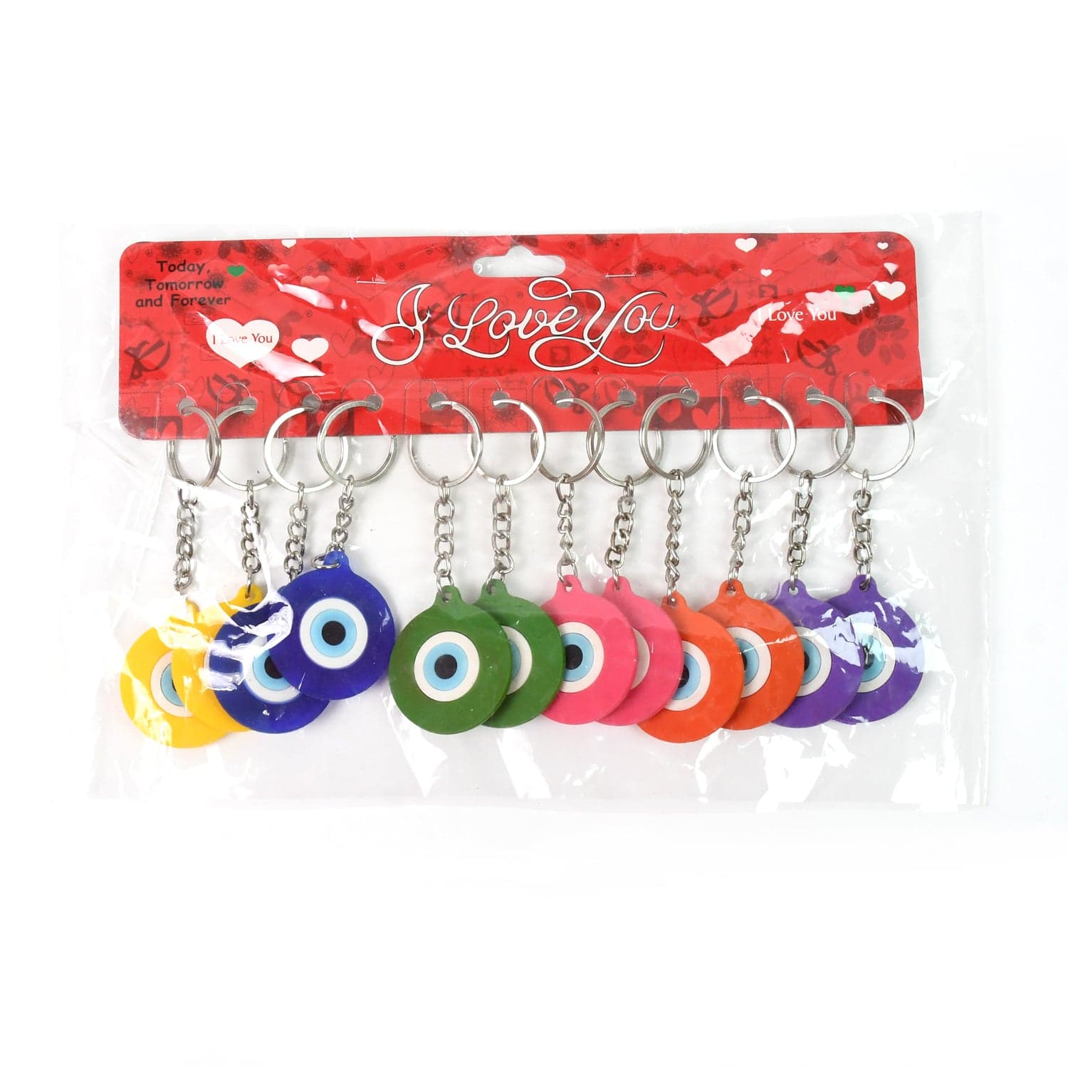 Evil Eye Rubber / Silicone Keychain (12 Pcs Set / Mix Color) thumbnail 5