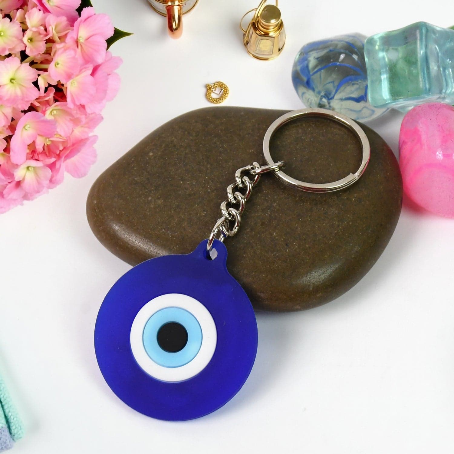 Evil Eye Rubber / Silicone Keychain (1 Pc / Blue Color) thumbnail 6