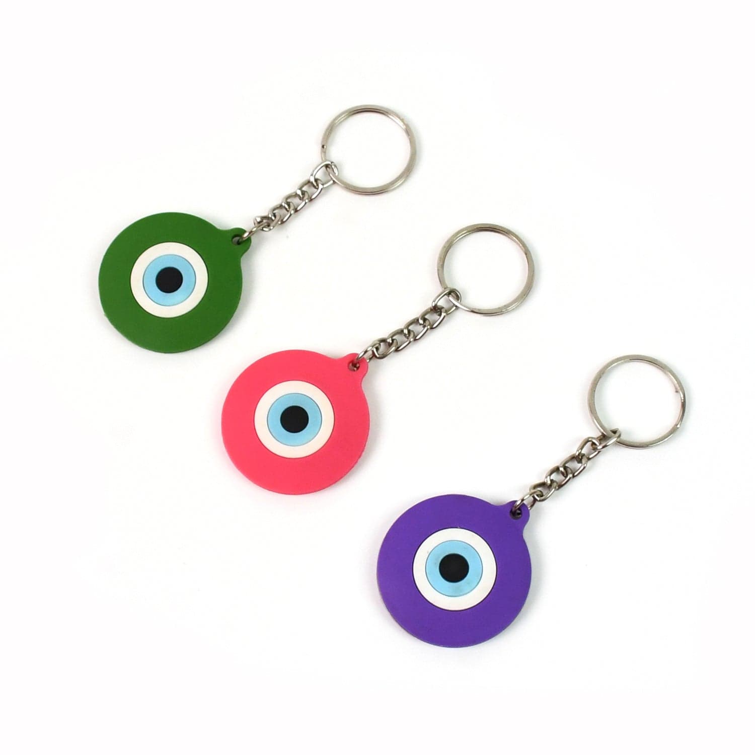 Evil Eye Rubber / Silicone Keychain (1 Pc / Mix Color) thumbnail 5