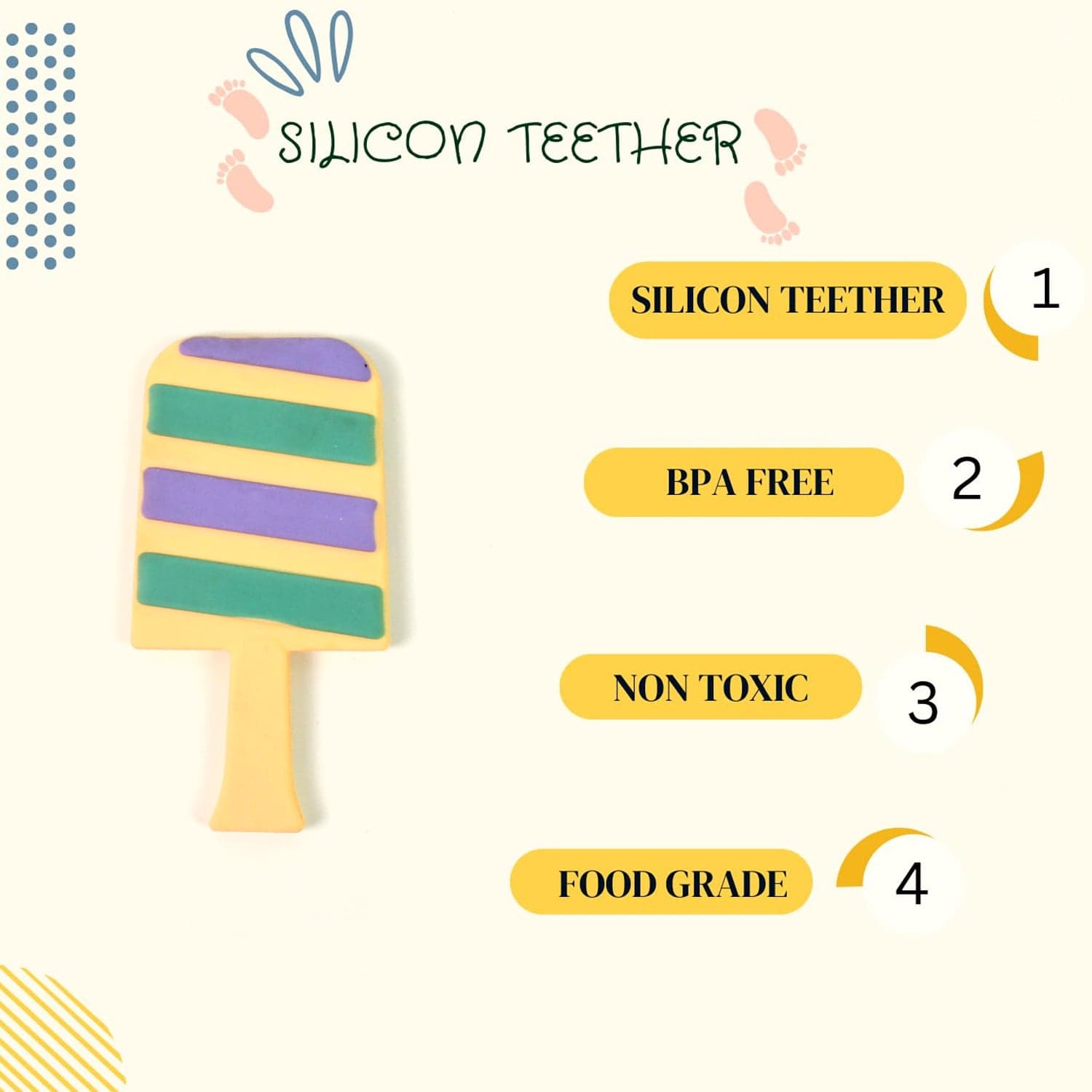 Silicone Candy Shape Teether for Baby (1 Pc) thumbnail 5