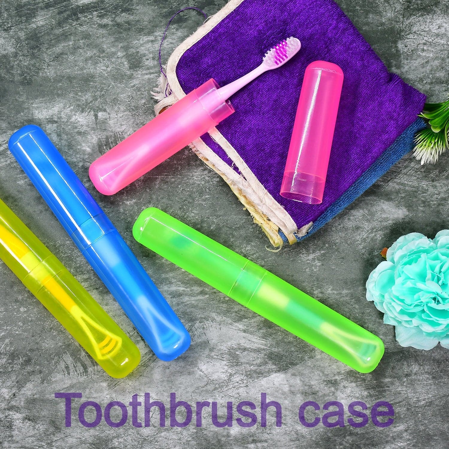 4-Piece Anti-Bacterial Plastic Toothbrush Cover Set of Travel Holder Cases thumbnail 3