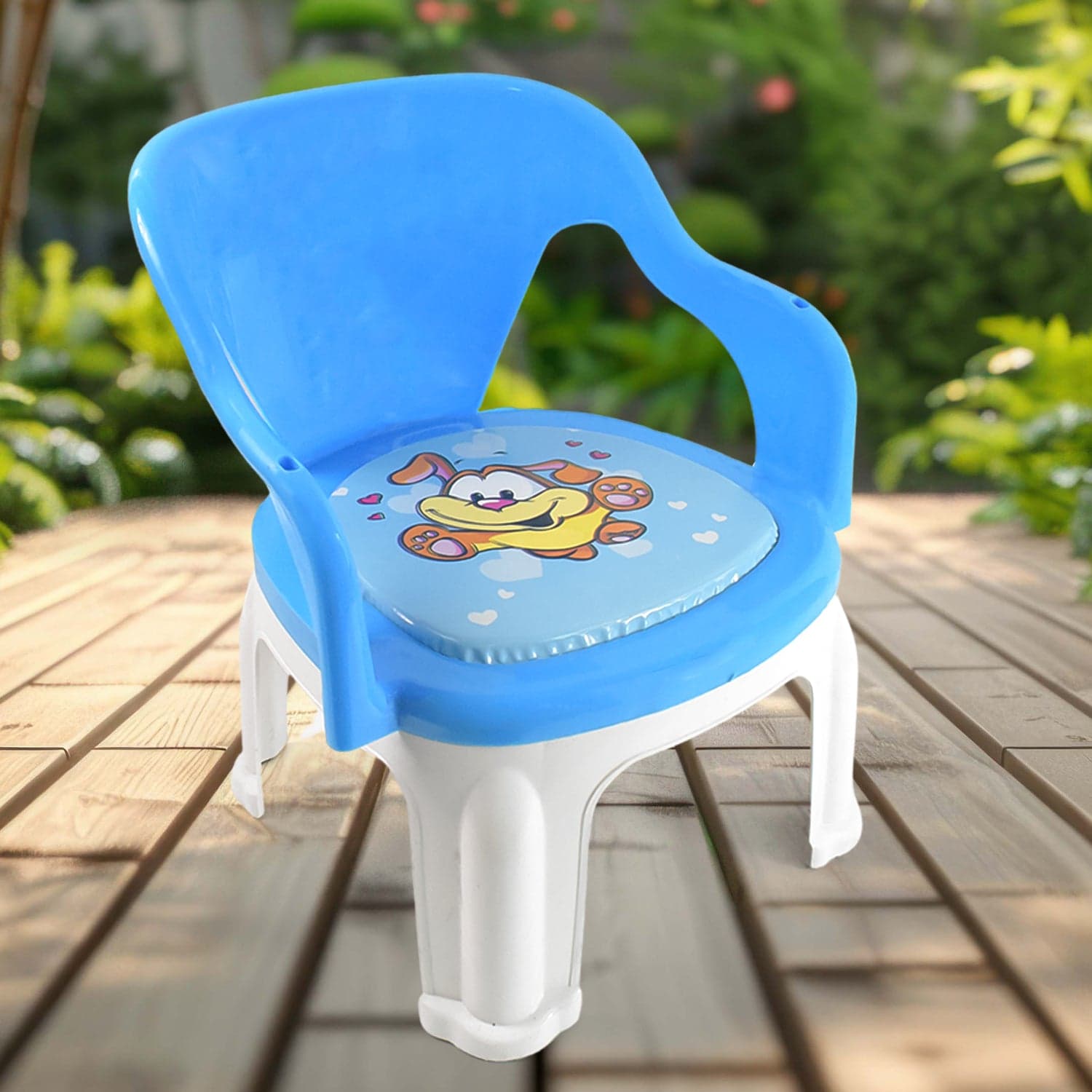 Plastic Multipurpose Strong and Durable Baby Chair with Cushion Base (1 Pc) thumbnail 3