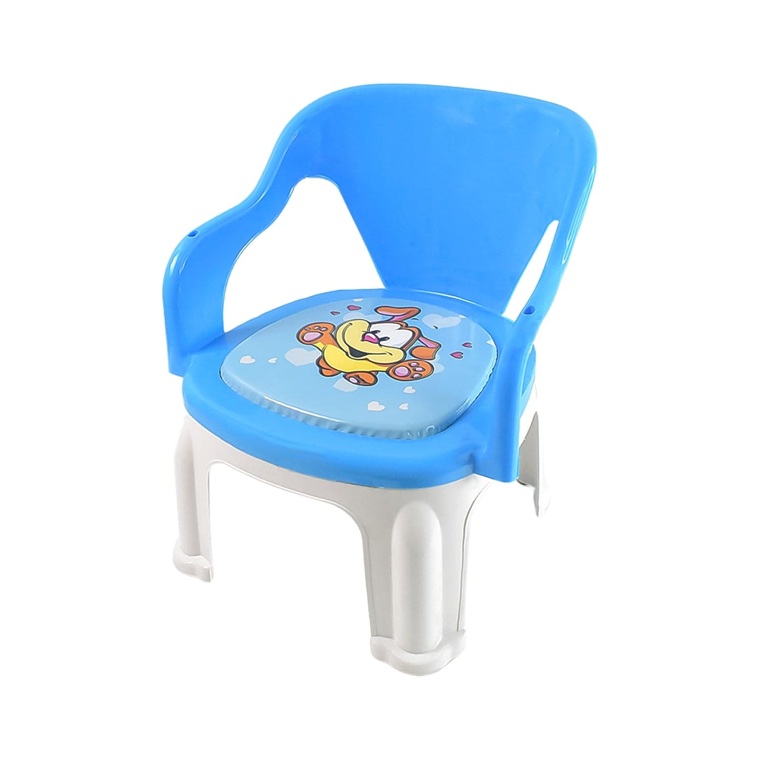 Plastic Multipurpose Strong and Durable Baby Chair with Cushion Base (1 Pc) thumbnail 4