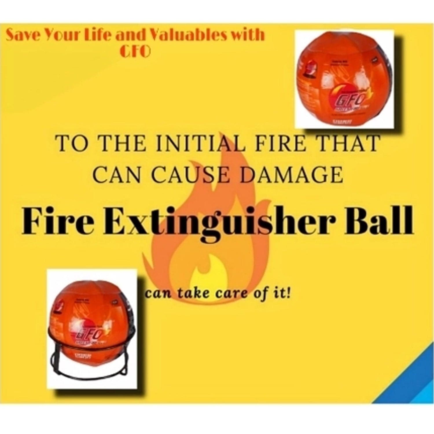 GFO (Green Fire Ball) Automatic Fire Safety Ball for Office School Warehouse Home | FIRE Extinguisher Ball. thumbnail 4