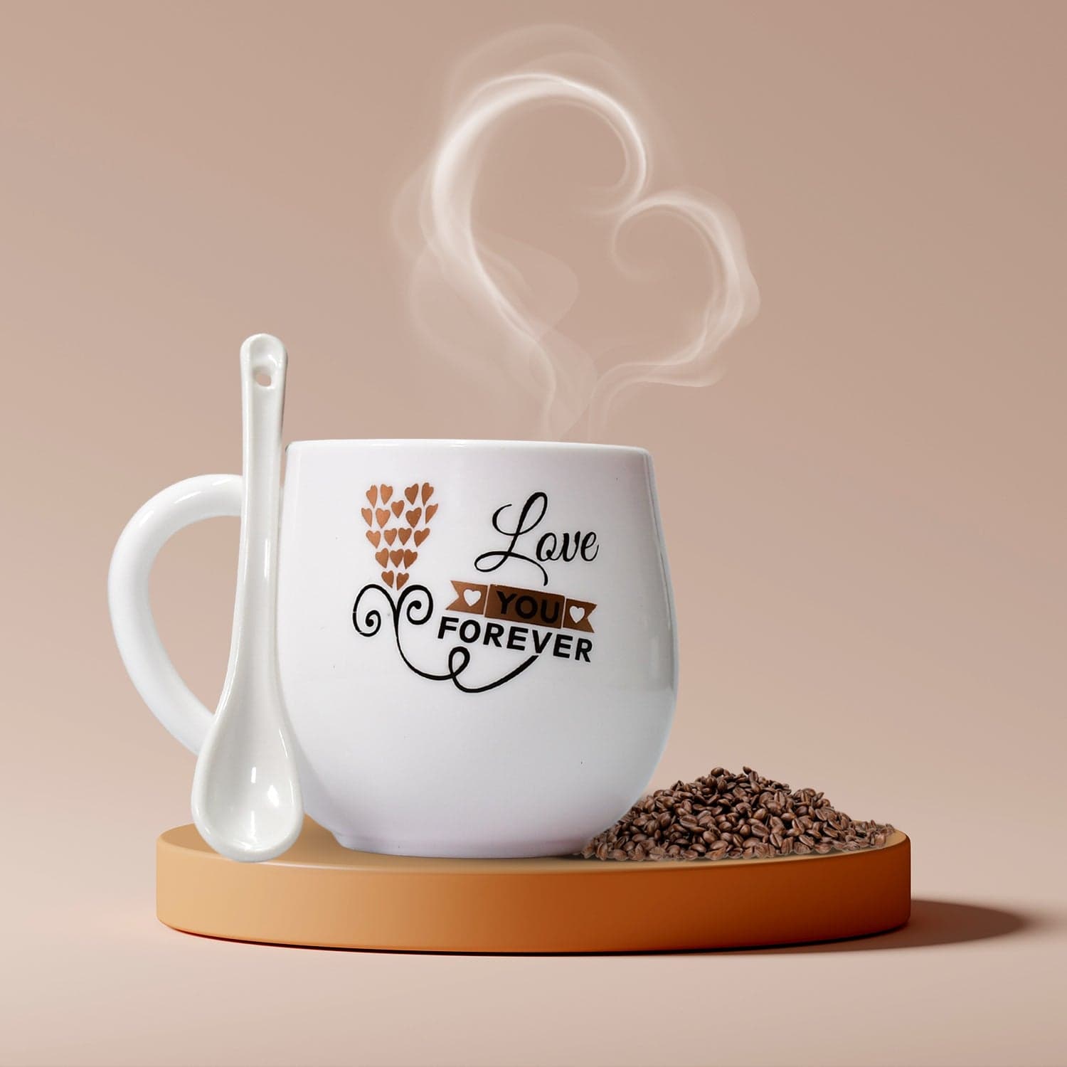 Multi design coffee Mug With Spoon and box packing. Ceramic Mugs to Gift your Best Friend Tea Mugs Coffee Mugs Microwave Safe (1 Pc / Mix Color) thumbnail 1