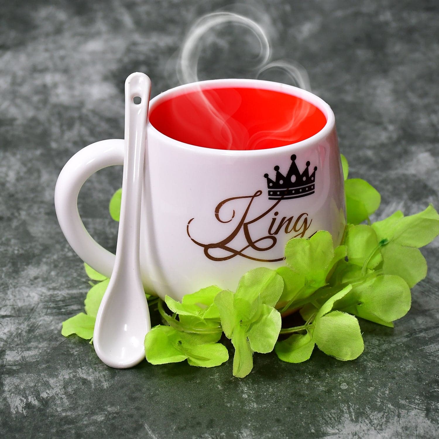 Multi design coffee Mug With Spoon and box packing. Ceramic Mugs to Gift your Best Friend Tea Mugs Coffee Mugs Microwave Safe (1 Pc / Mix Color) thumbnail 3
