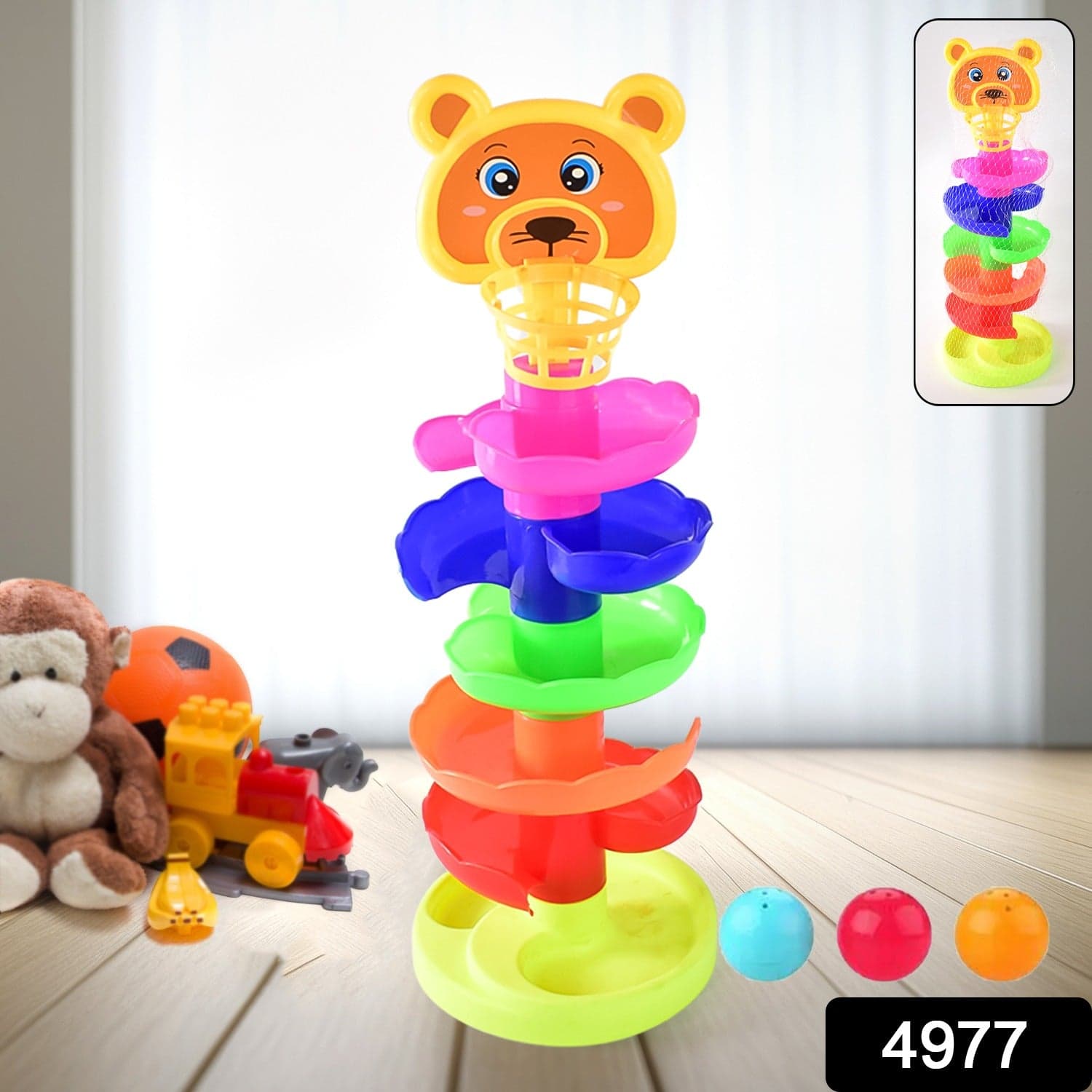 5 Layer Ball Drop and Roll Swirling Tower Educational Toy (1 Pc) thumbnail 2