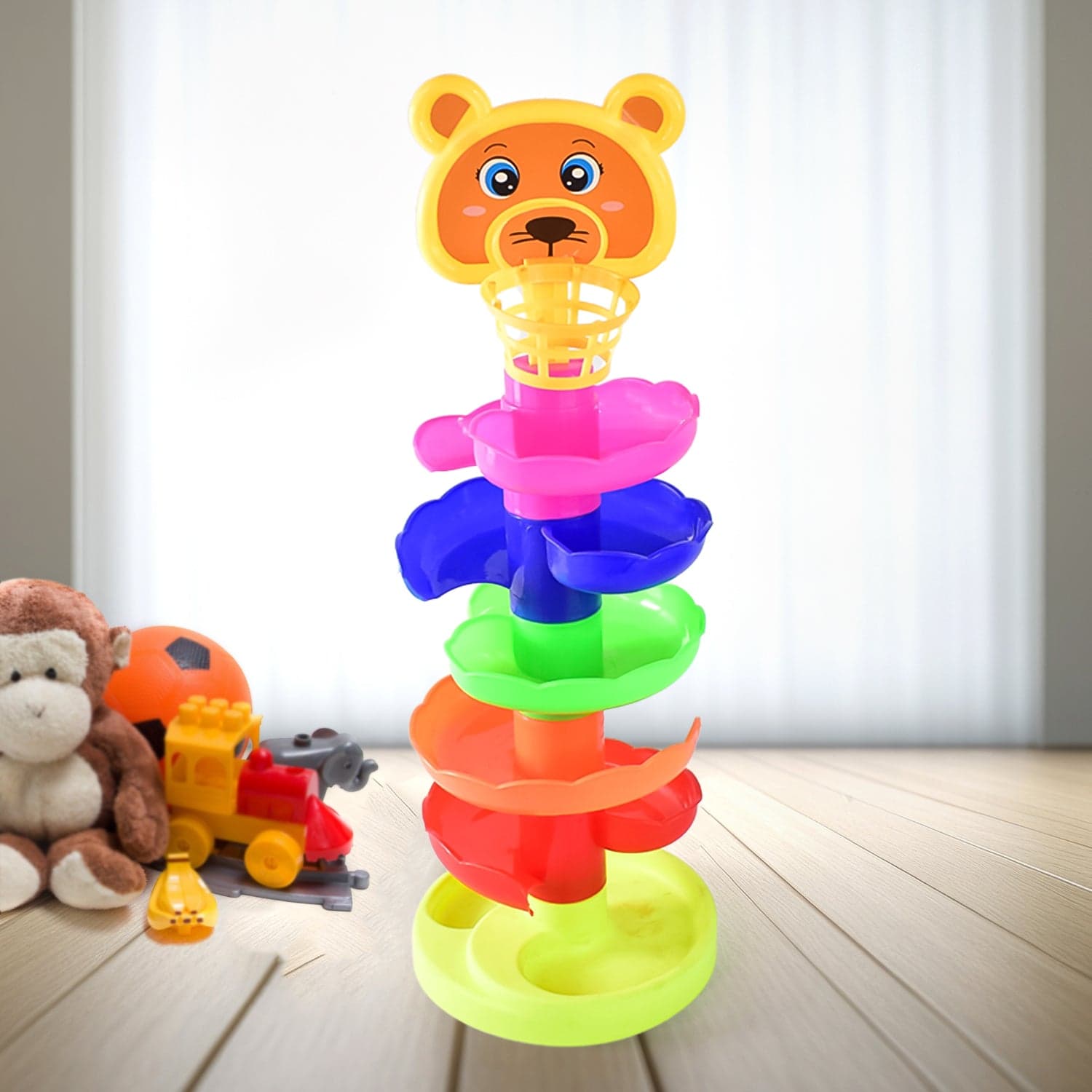 5 Layer Ball Drop and Roll Swirling Tower Educational Toy (1 Pc) thumbnail 6